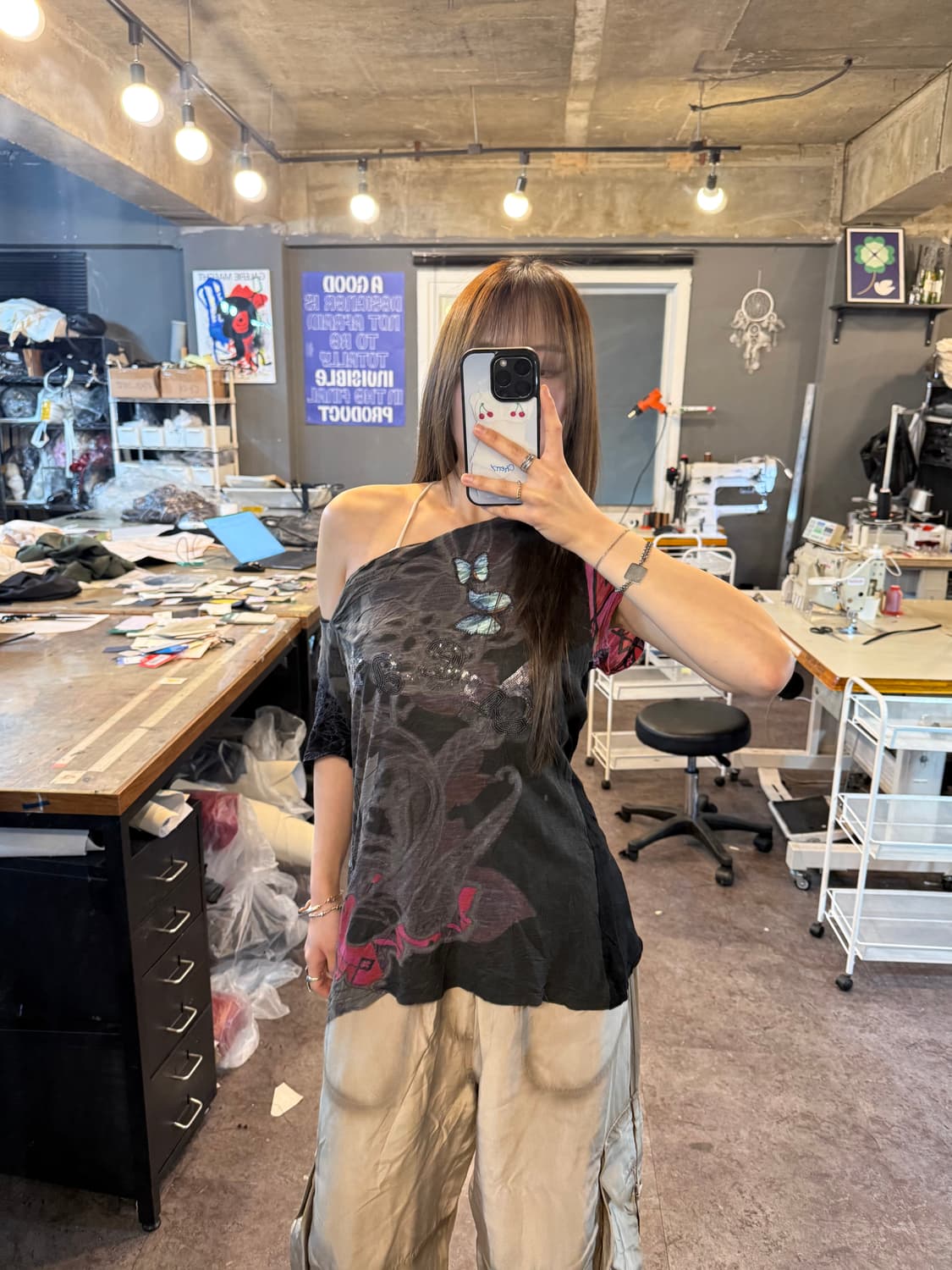 Desigual Asymmetrical Graphic Tee 상품이미지3