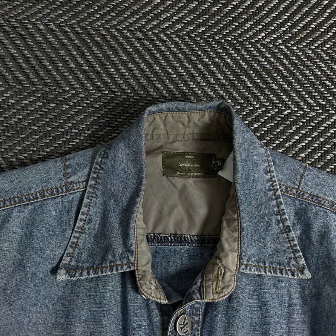 00s 캘빈클라인 아메카지 데님 워크 셔츠o 3108 상품이미지4