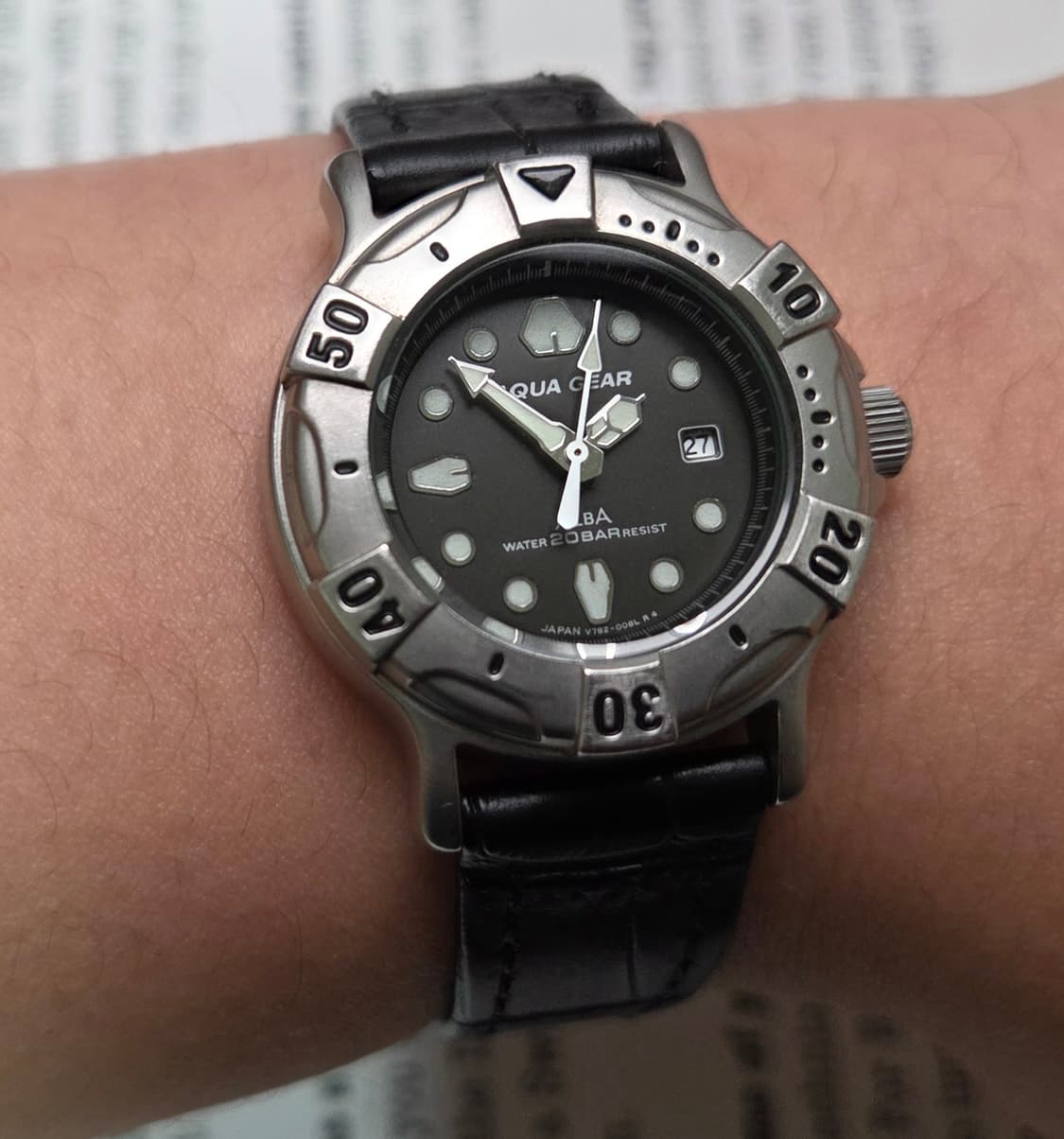 레어] 빈티지 세이코 알바 아쿠아기어 중형 미드사이즈 쿼츠  상품이미지8