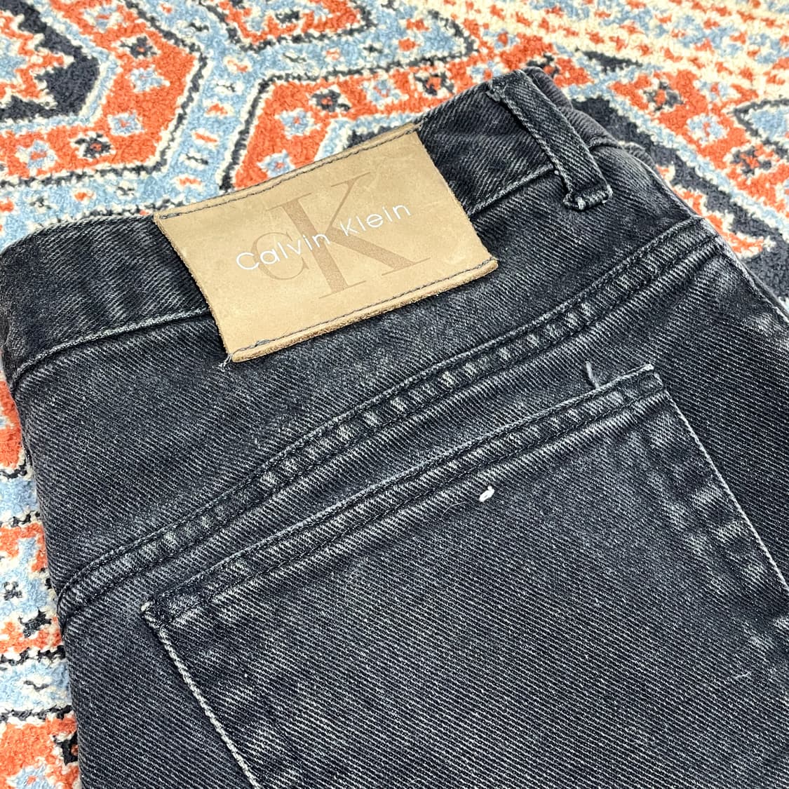 캘빈클라인 흑청 하이웨스트 데님팬츠 여성30 상품이미지5