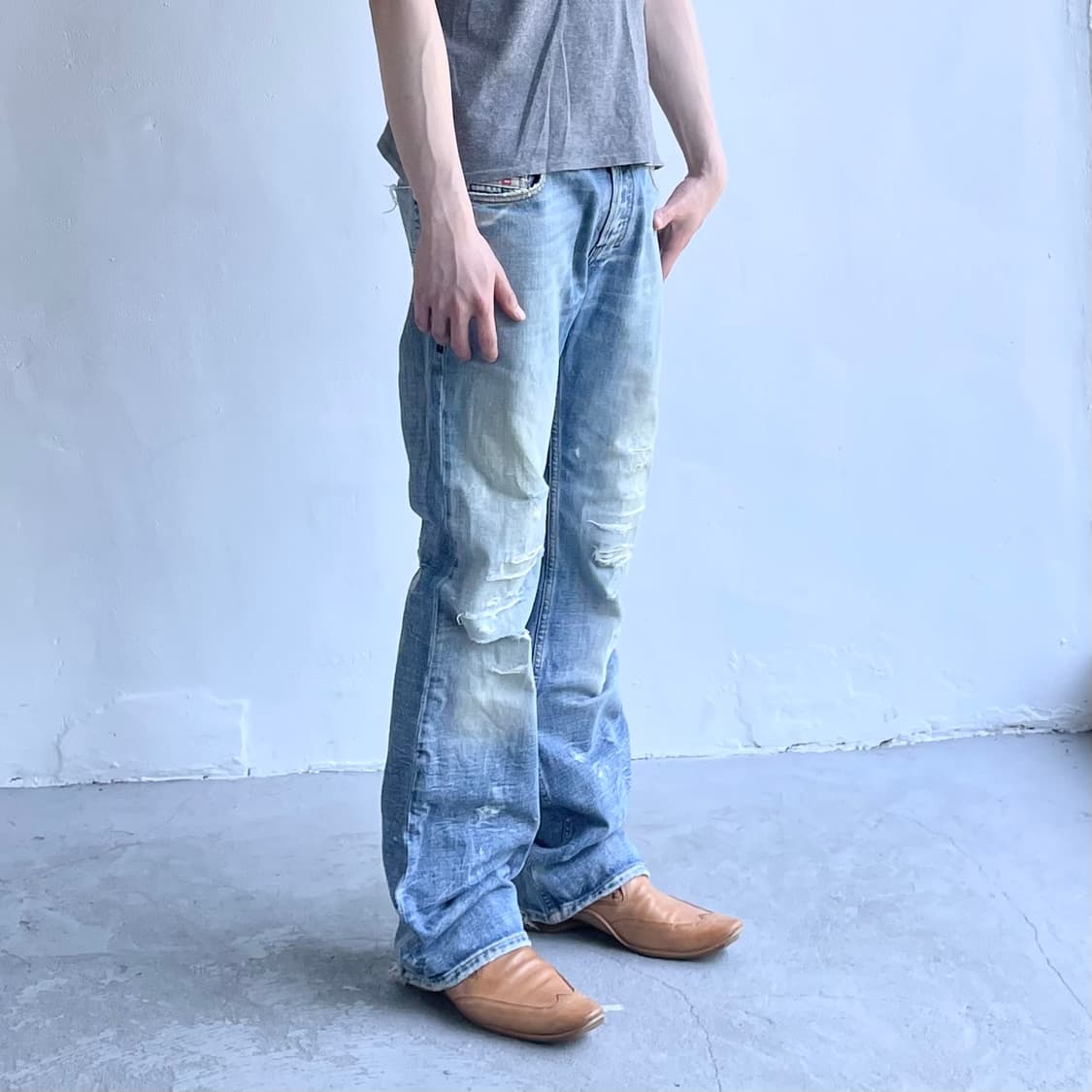 디젤 플레어 데님 팬츠 상품이미지3