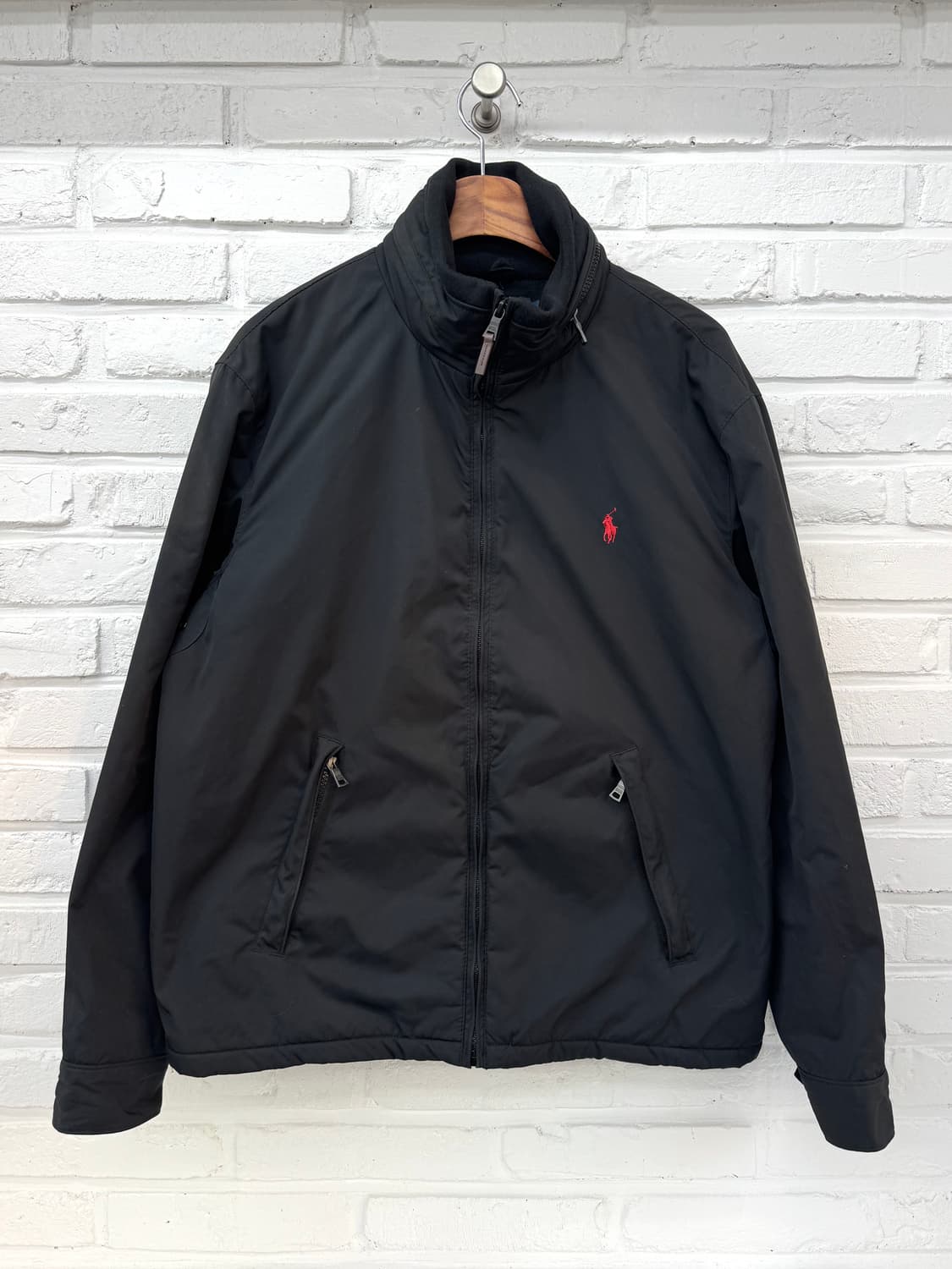 폴로 블랙 기모 블루종 페리 자켓 상품이미지1
