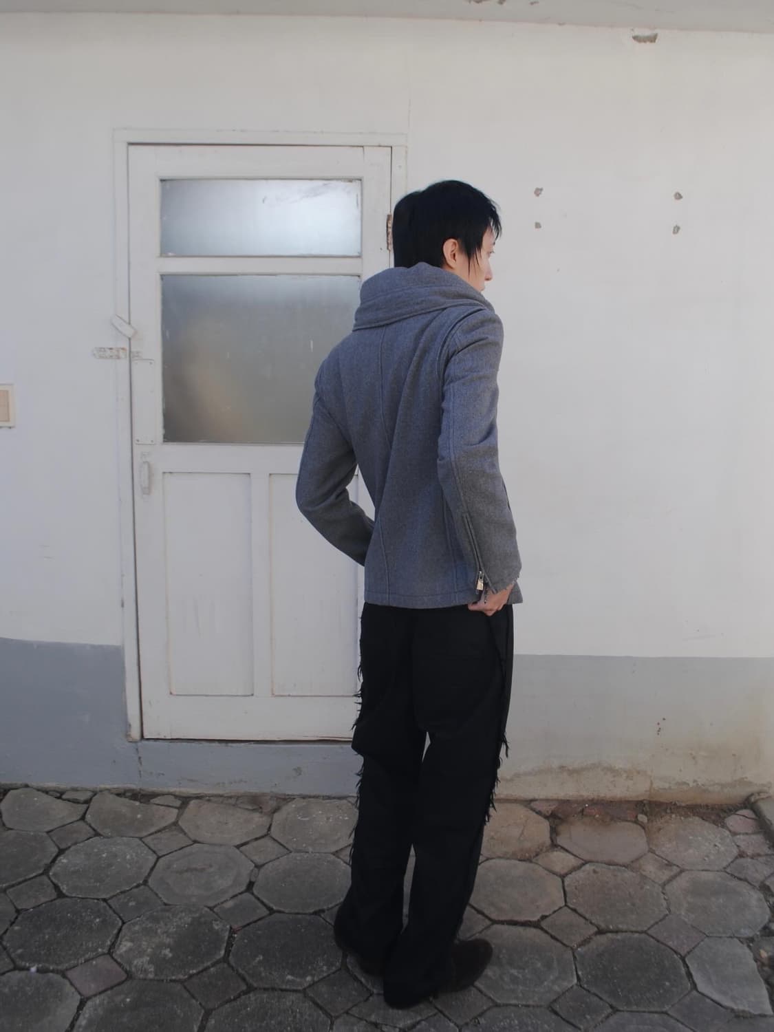 2000s 캐서린 햄넷 비대칭 후드 자켓 상품이미지3