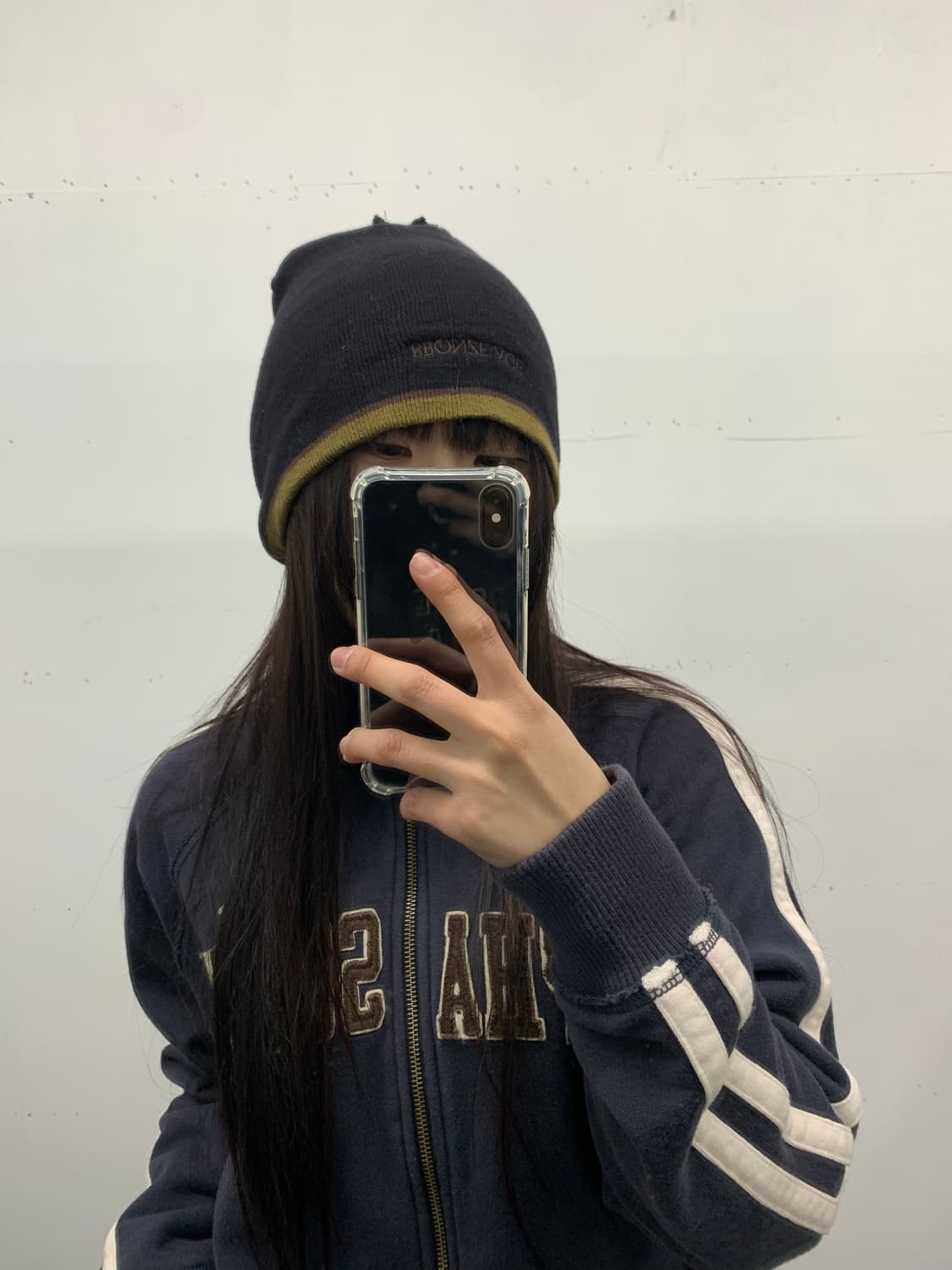 Y2k 리버시블 카모 비니 상품이미지1