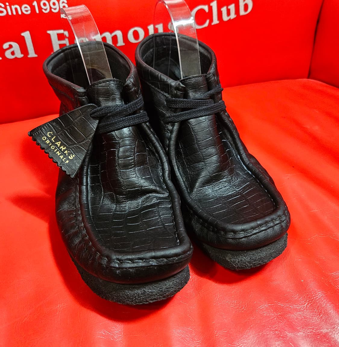 클락스 왈라비 크로커 패턴 가죽 부츠 41size 상품이미지1