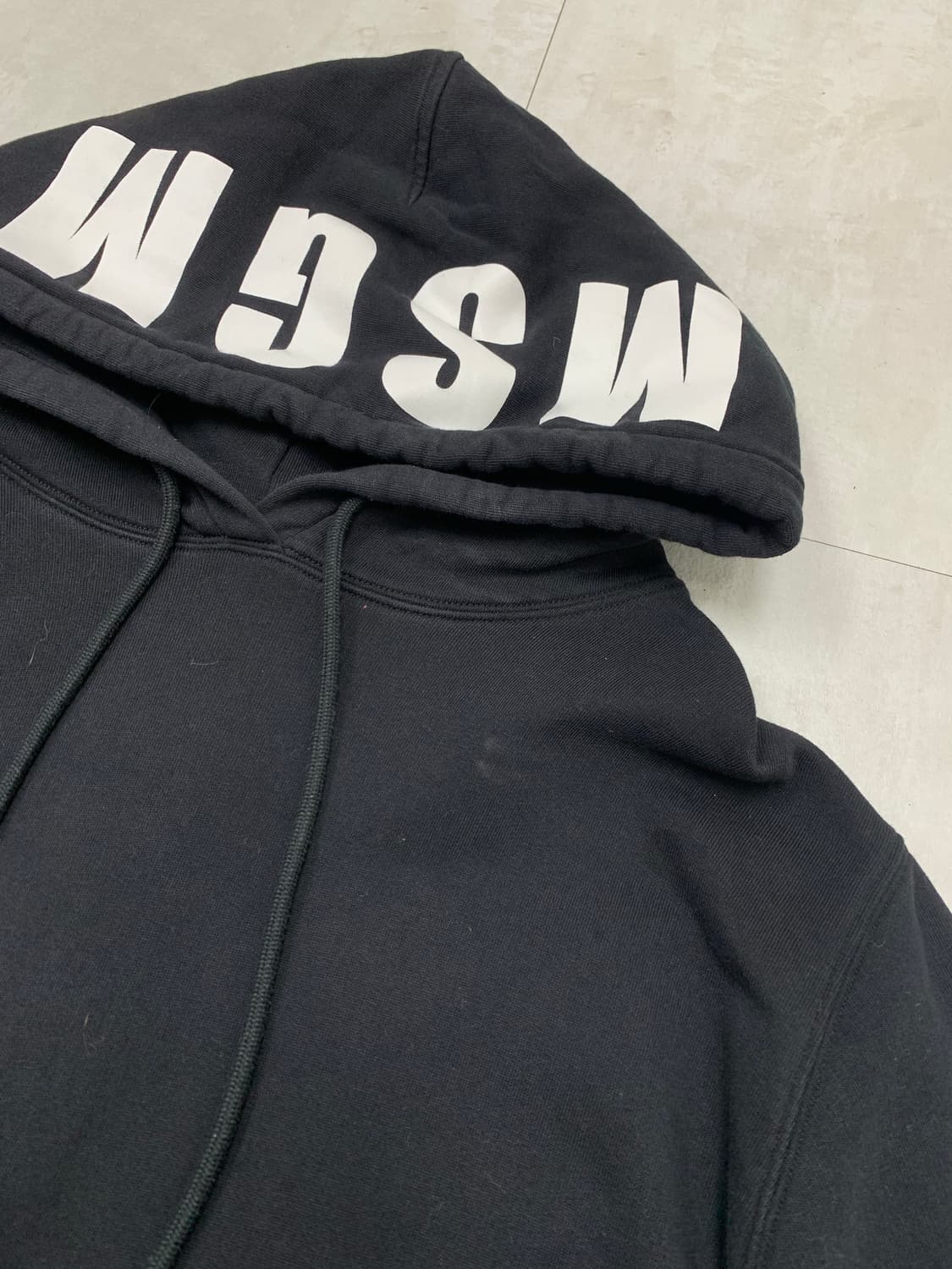 msgm 로고 블랙 후드티 #385 상품이미지3