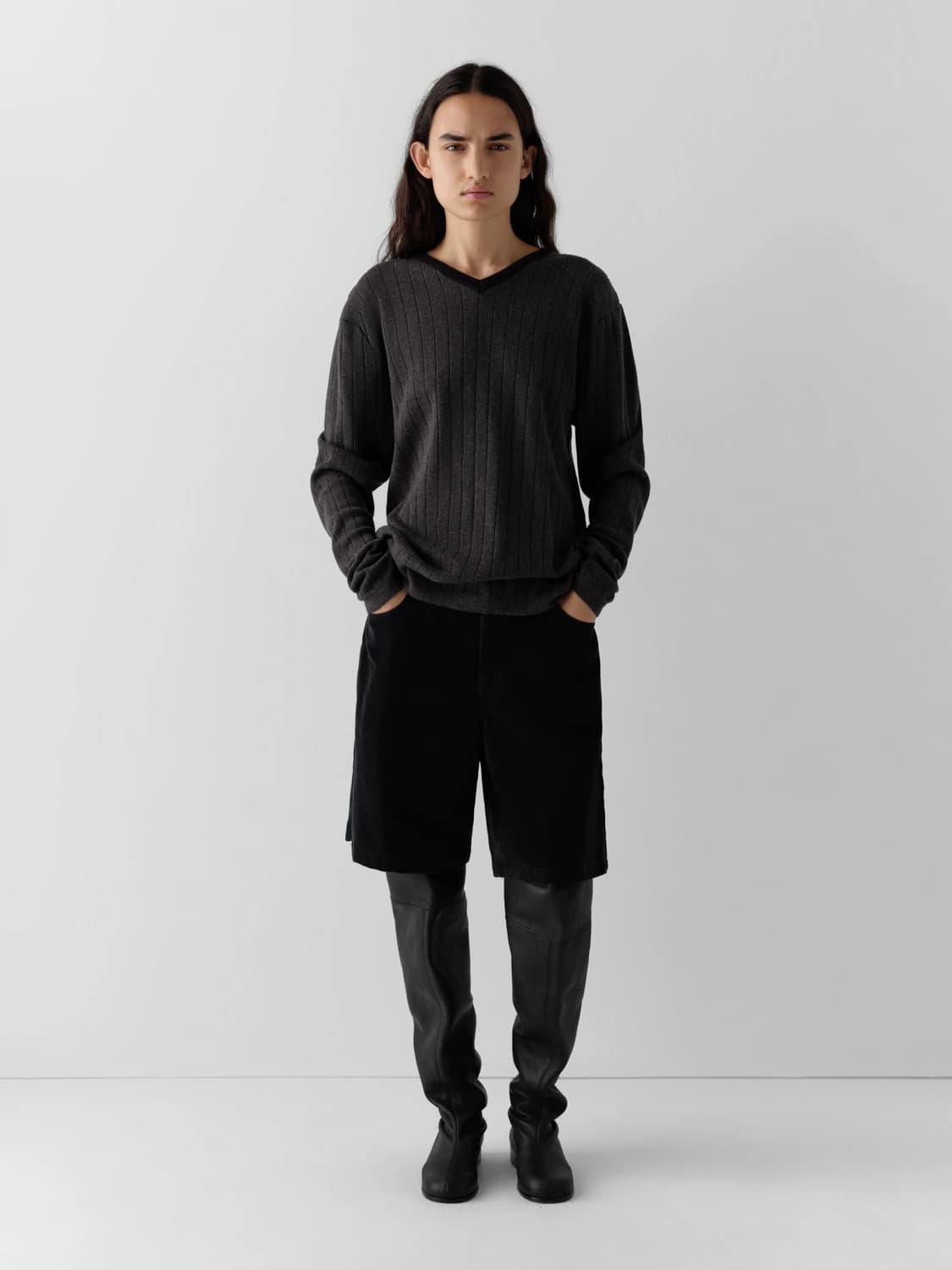 (34,36,38) 기마구아스 Gus 코듀로이 반바지/ 블랙 상품이미지1