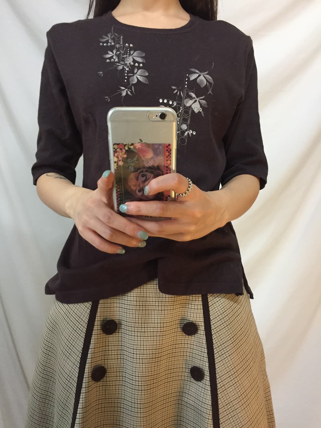 꽃큐빅 5부반팔 상품이미지7