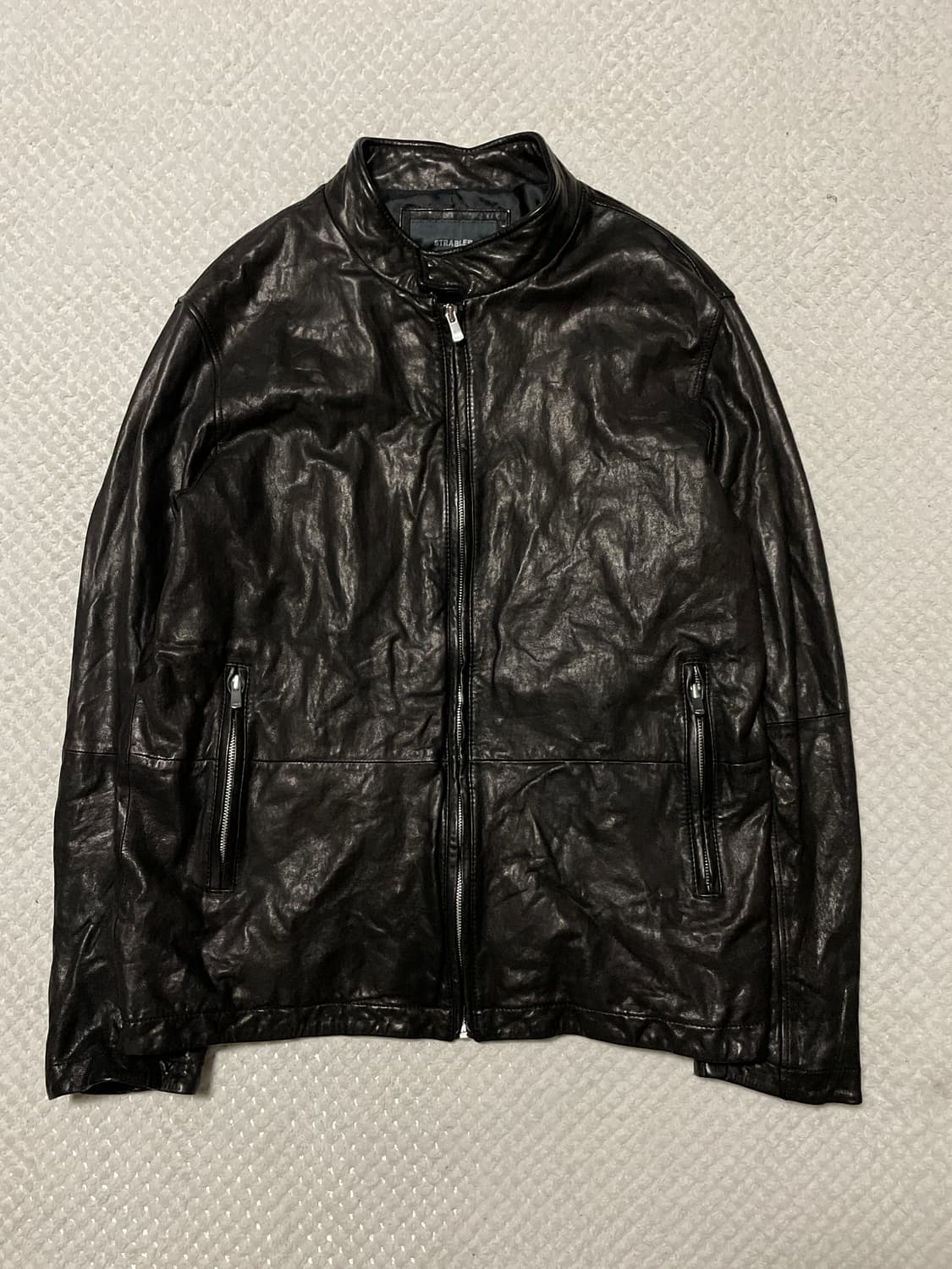 AND Z 웨스턴 무드 램스킨 양가죽 바이커 레더 자켓 상품이미지1