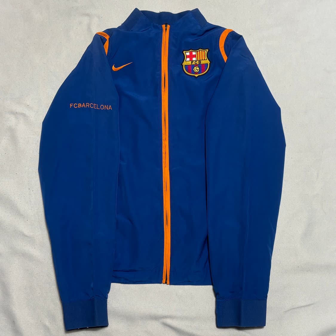 S 나이키 바르셀로나 오렌지 라인 블루 바람막이 상품이미지2