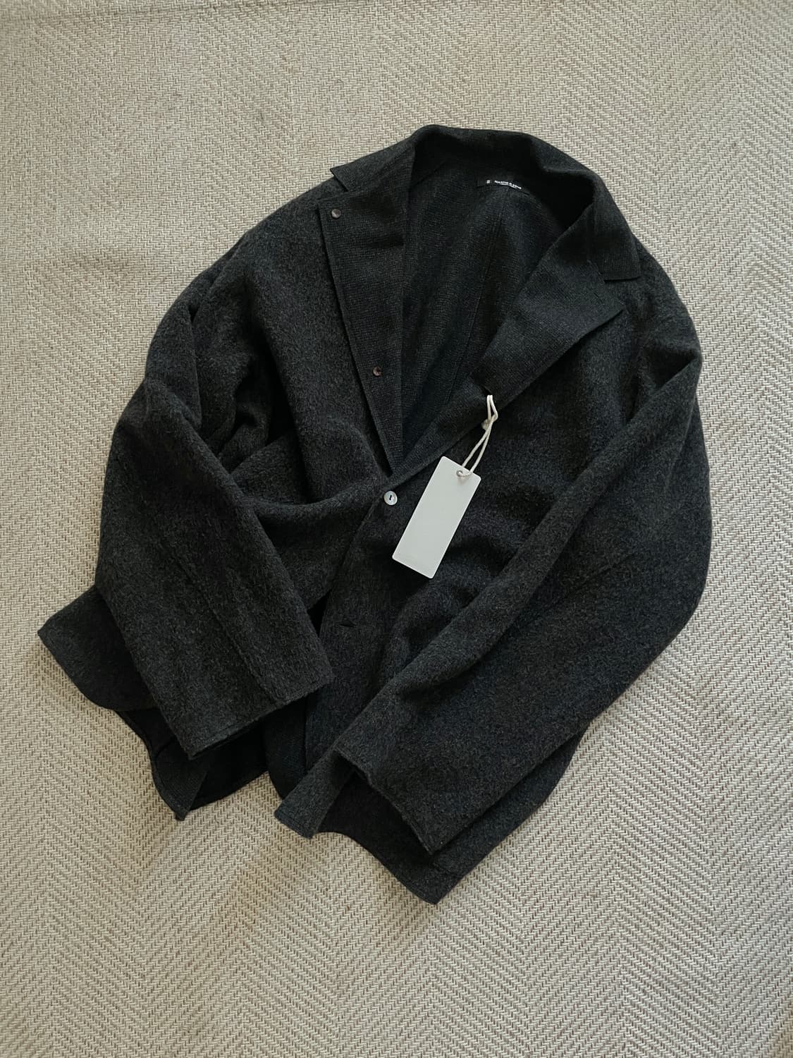 마티앤선즈 25aw 캐시/울/린넨 자켓 차콜 3 상품이미지4