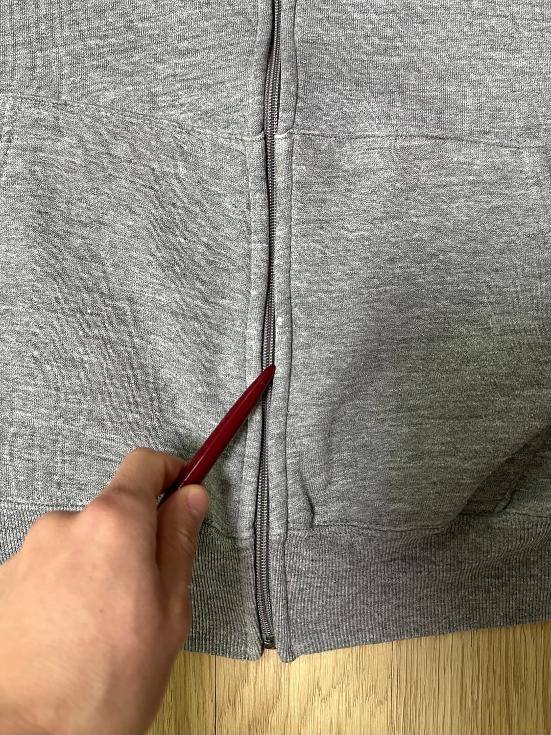 90s 빈티지 러셀 후드집업 그레이 XL USA 상품이미지7