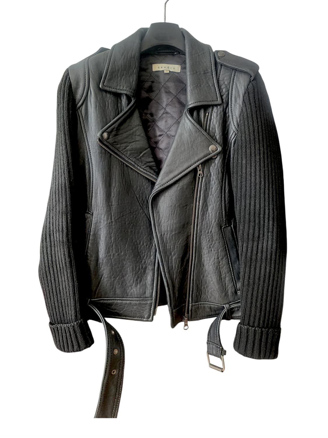 산드로 니트콤비 라이더 자켓 상품이미지1