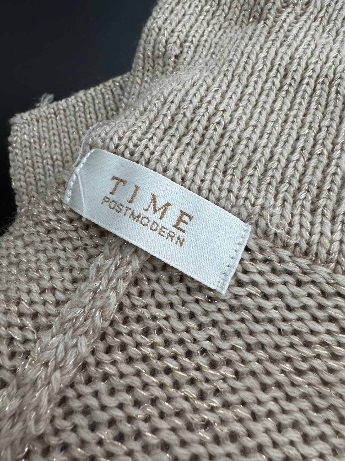 여성 한섬 타임 Time 금속사 울 롱 밸티드 가디건 상품이미지3