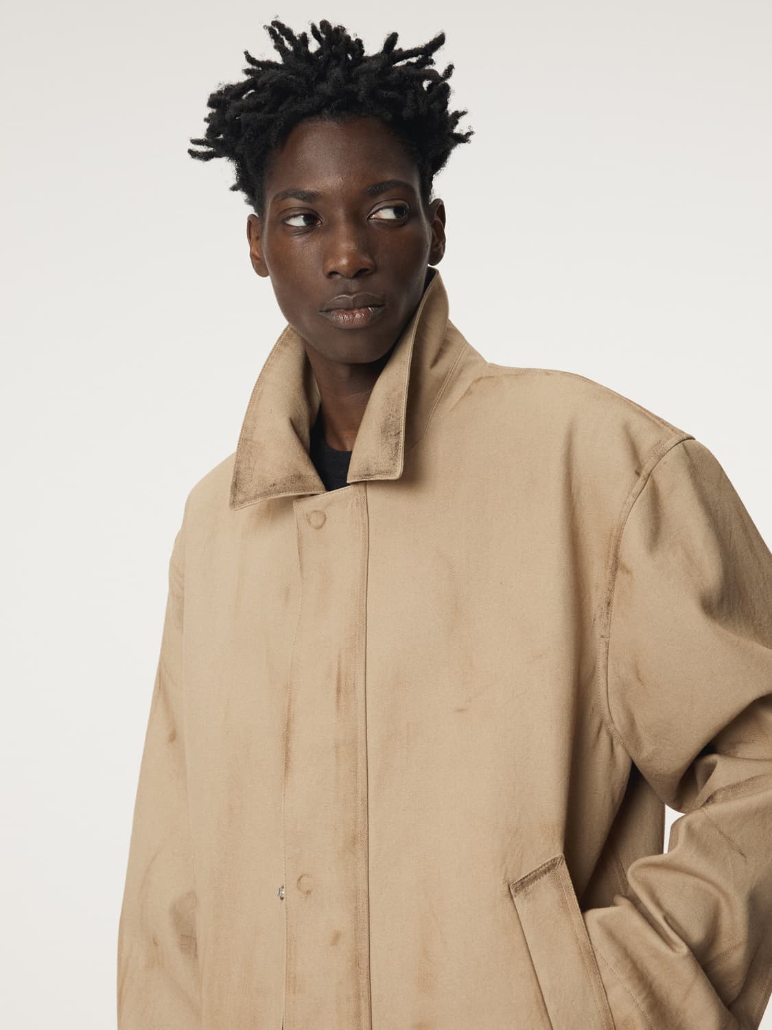 렉토 25FW 빈티지 이펙트 코튼 코트 데저트 상품이미지7