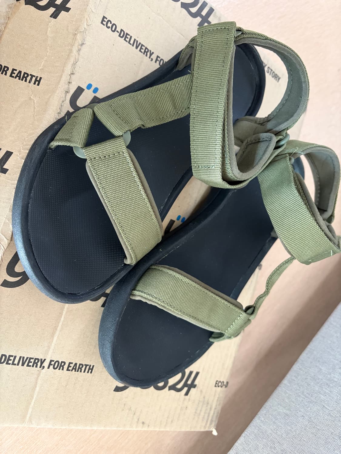 무인 양품 테이프 벨트 샌들 L(260)사이즈 판매합니다 상품이미지1