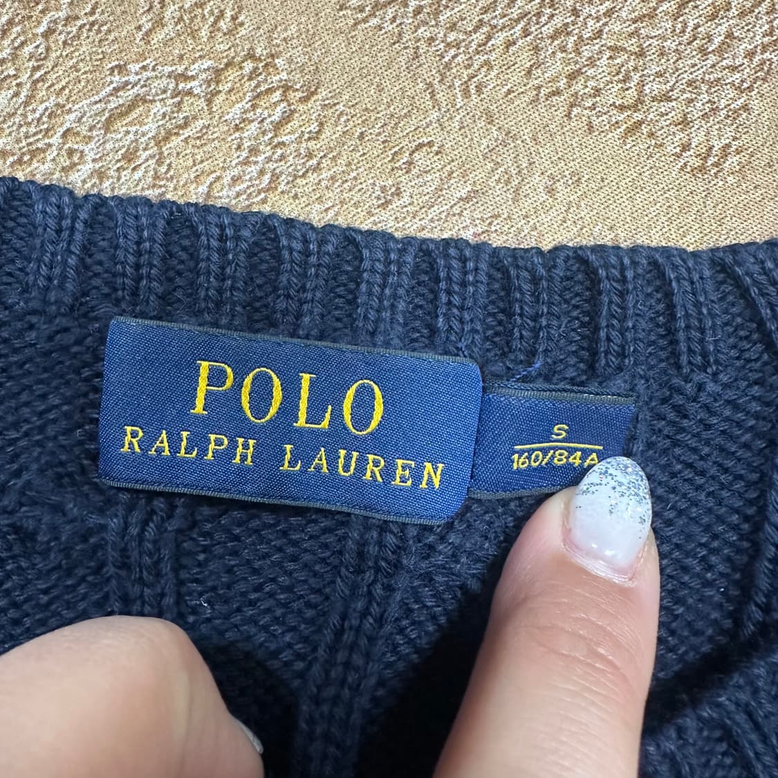 ✨ (바배) 폴로 랄프로렌 네이비 꽈배기 니트 상품이미지3