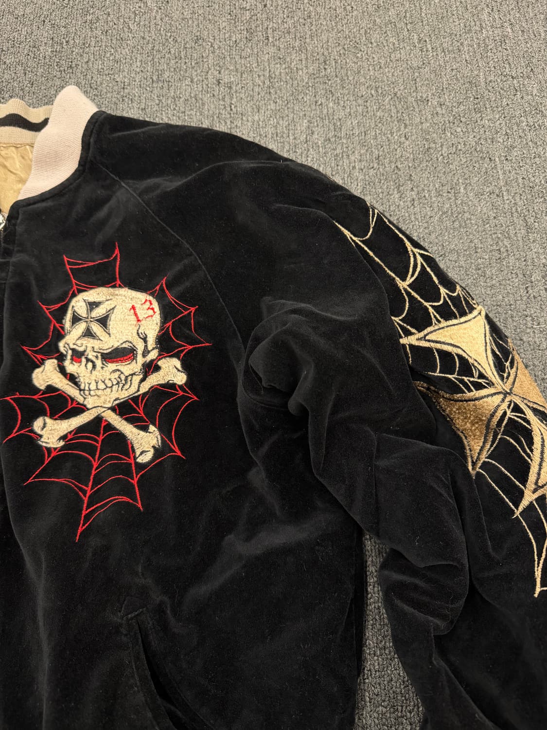 M)럭키 13 빈티지 스컬 스카쟌 상품이미지3