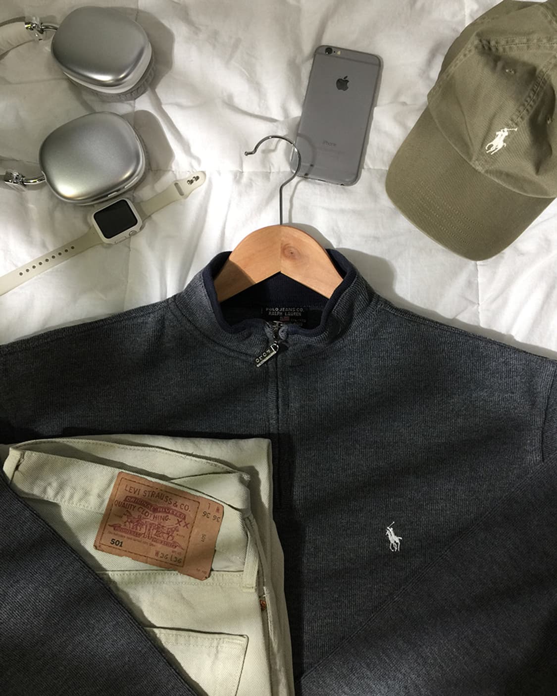 (MAN) 폴로랄프로렌 스웻 반집업 XL  상품이미지1