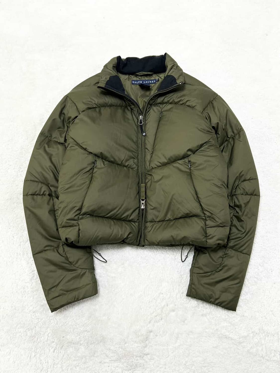 폴로 카키 투웨이 구스다운 숏패딩 상품이미지7