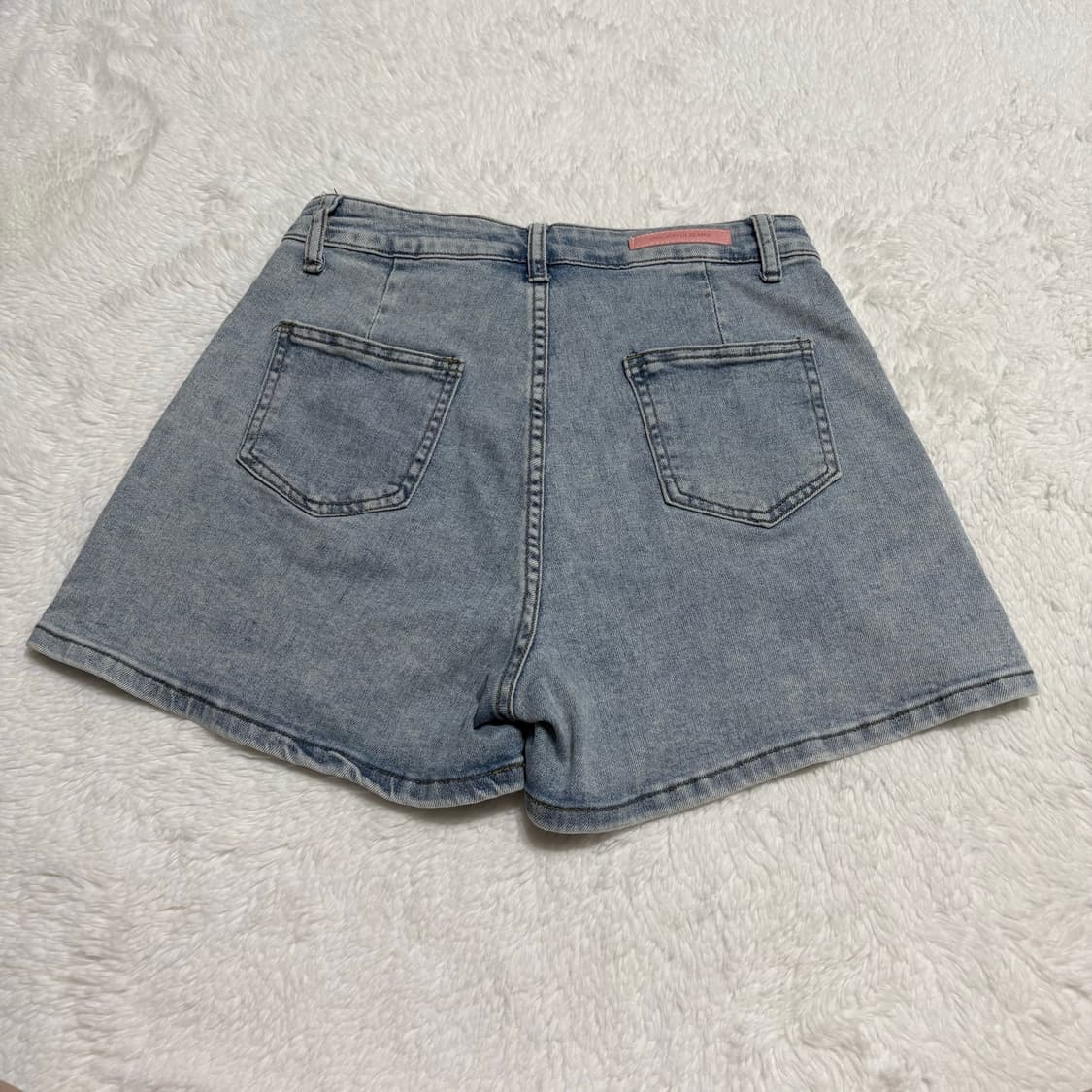 빈티지 스판 연청 데님 숏팬츠 상품이미지2