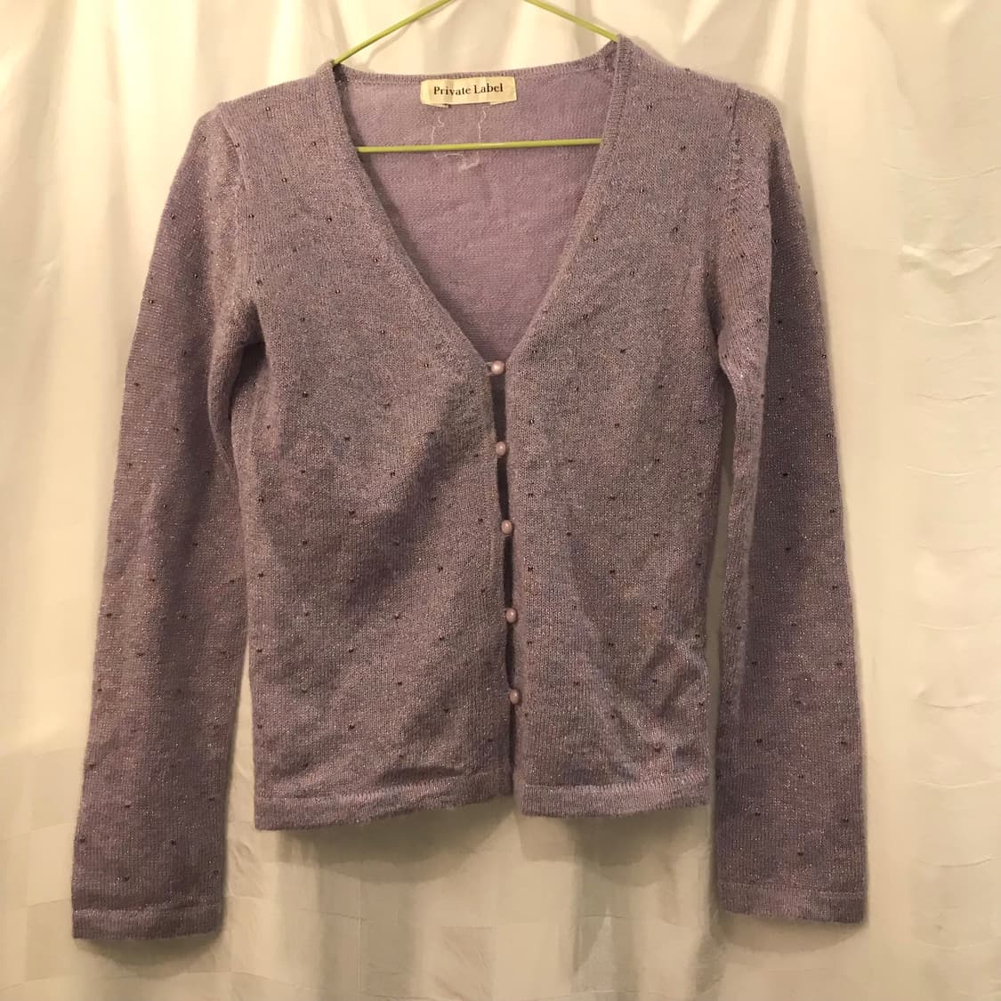 Private Label 히메갸루 라벤더 도트 가디건 상품이미지4