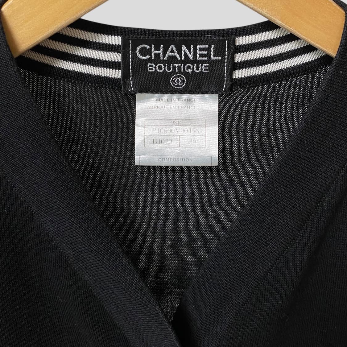 (여성36)90s CHANEL BOUTIQUE 샤넬 코튼 반팔니트 상품이미지3