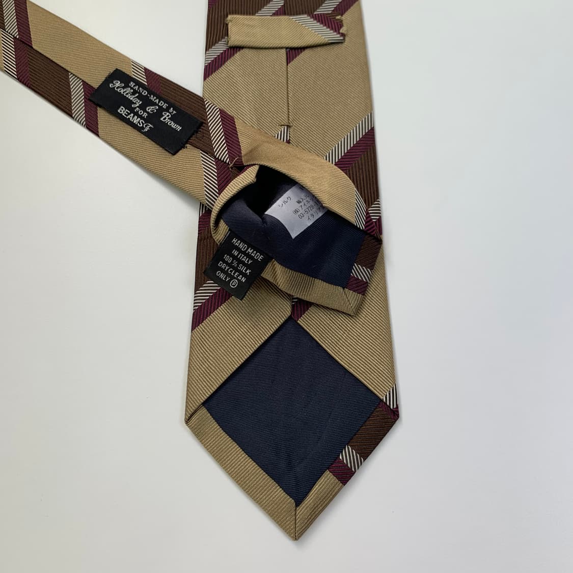 홀리데이 앤 브라운 레지멘탈 클래식넥타이 최상급 빔즈에프 8cm 상품이미지6