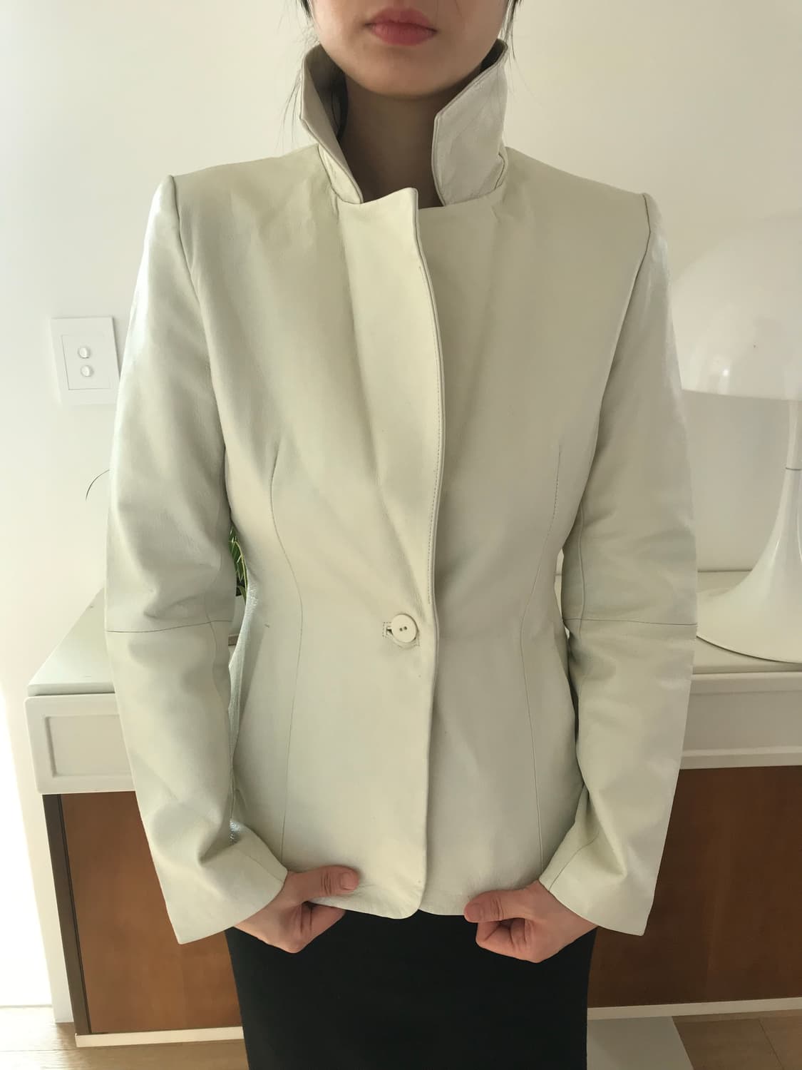 vintage ivory leather jacket 상품이미지6