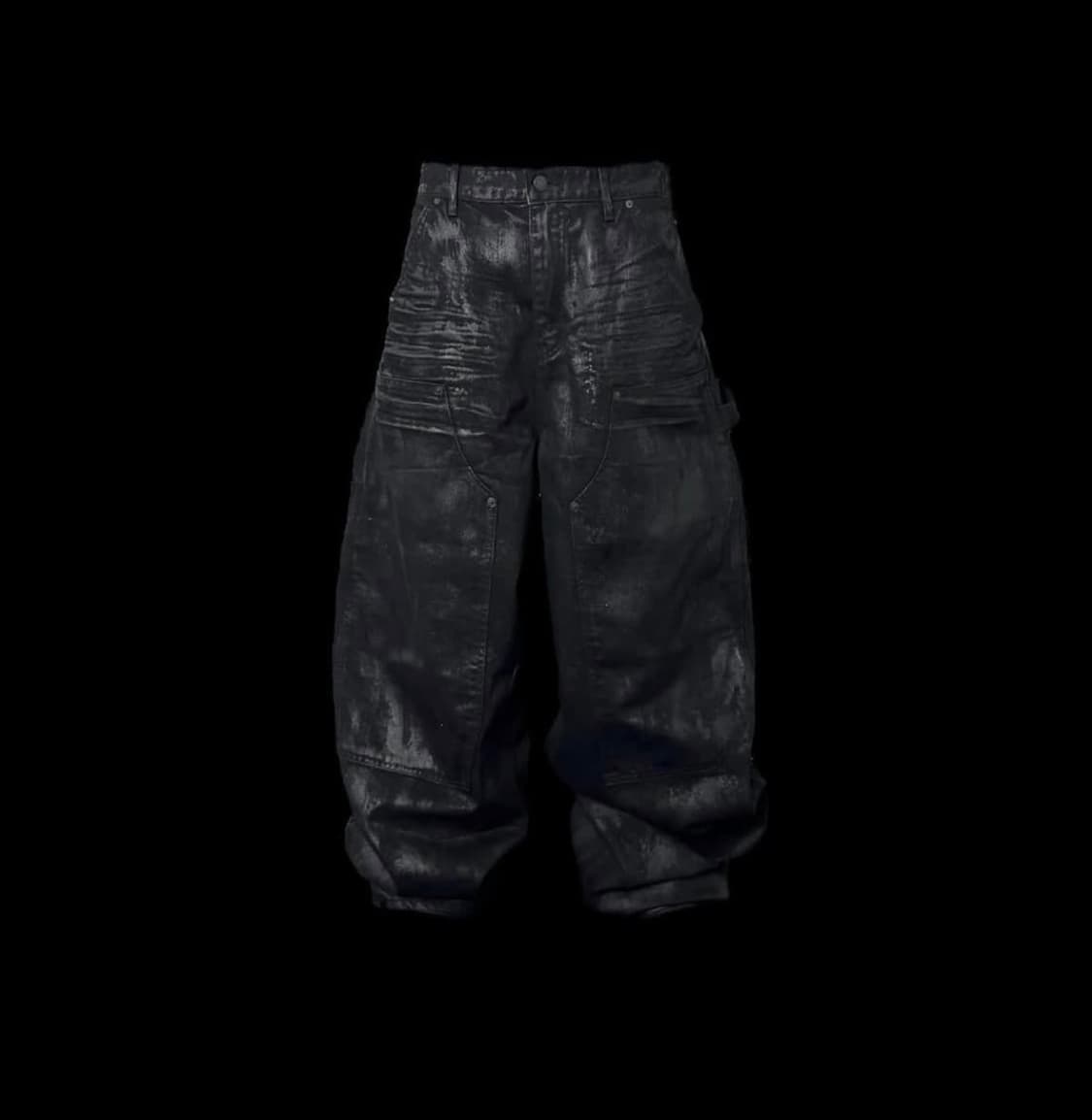 에모스탠스클럽 코팅 배기 더블니 진 상품이미지1