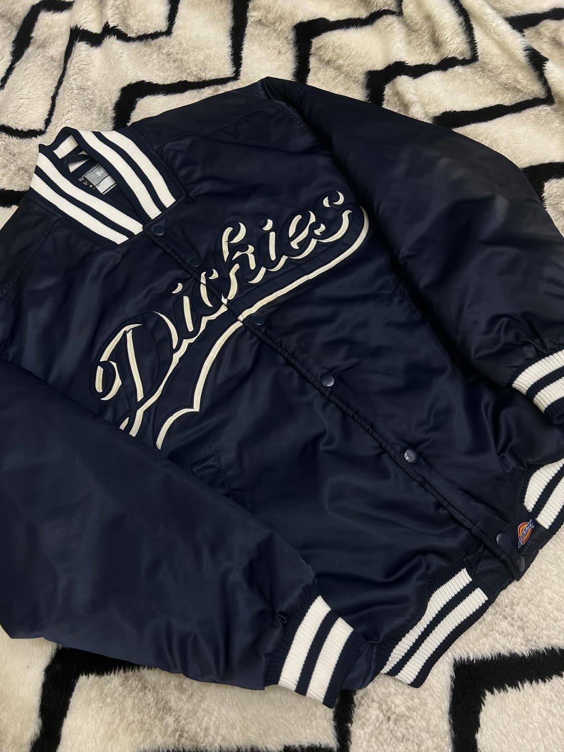 [M]디키즈 오버핏 빅로고 스타디움 자켓/네이비/이염 상품이미지2