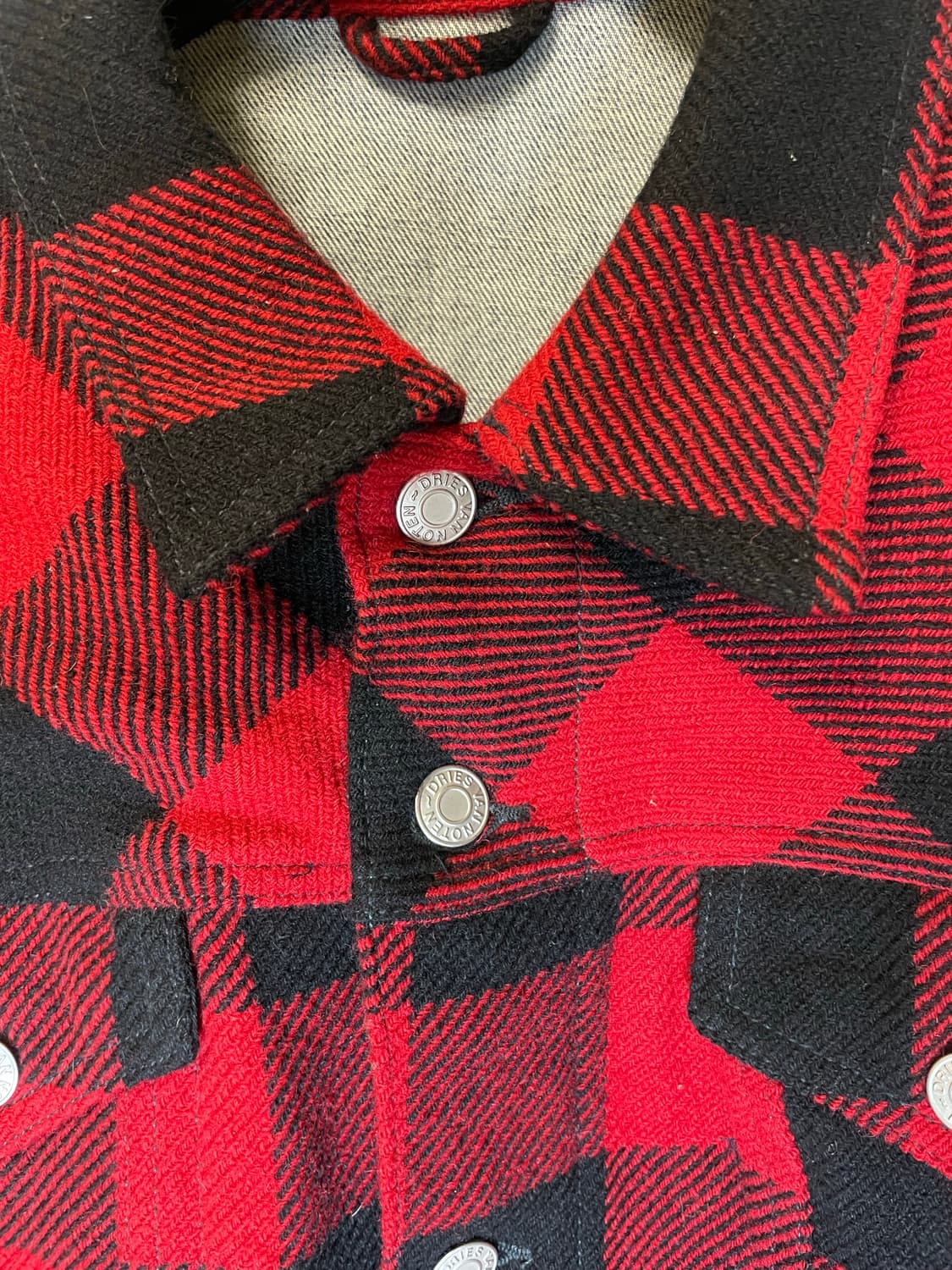 드리스반 노튼 17ss 울 패치워크 데님 자켓 상품이미지3