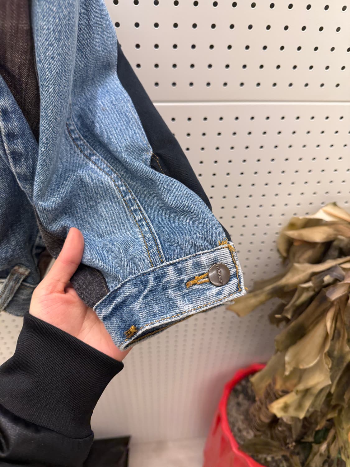 칼하트 리워크 패치워크 데님 자켓 U200 상품이미지4