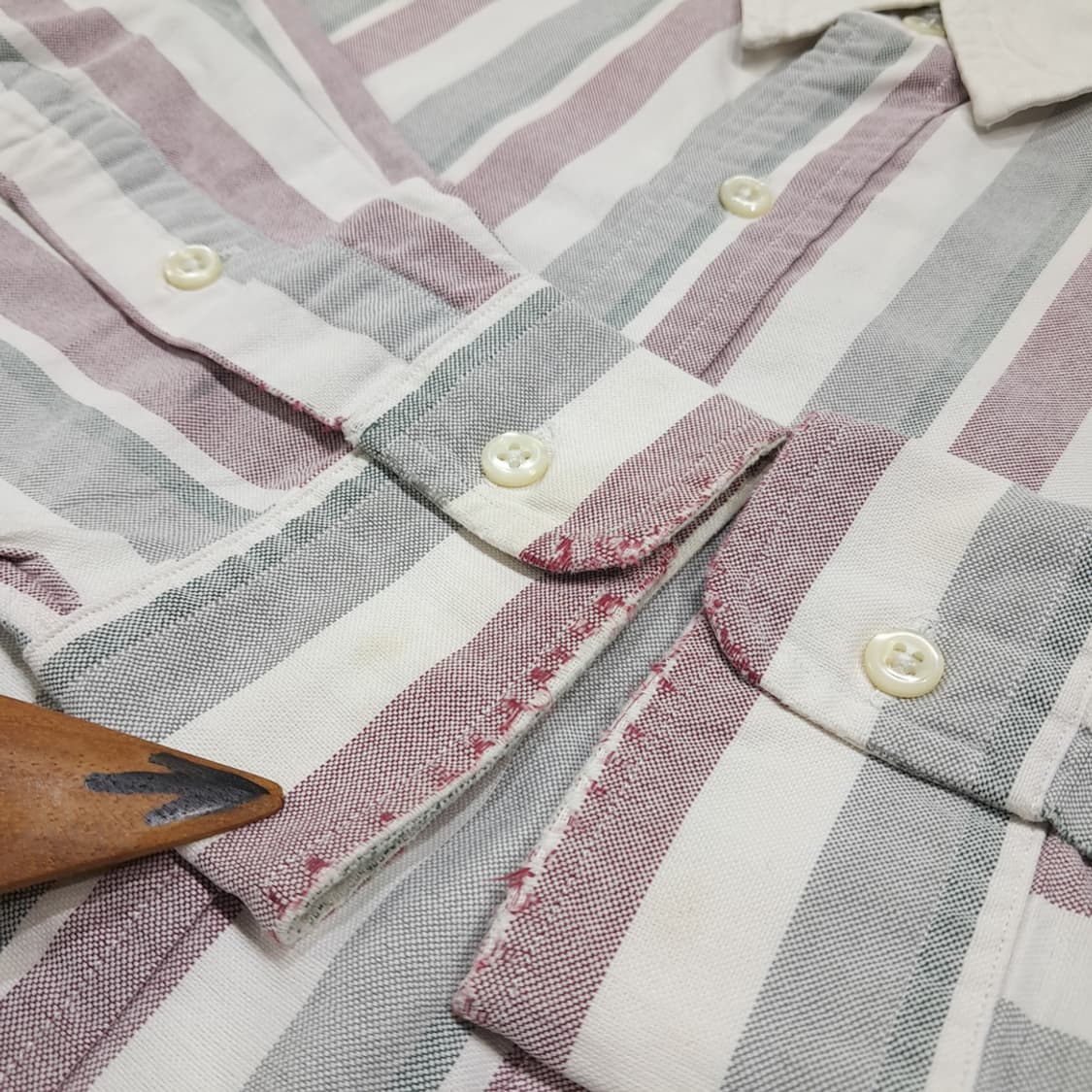 CL604 L 폴로 90s 싱가포르판 올드스쿨 스트라이프 엠블럼 셔츠 상품이미지7