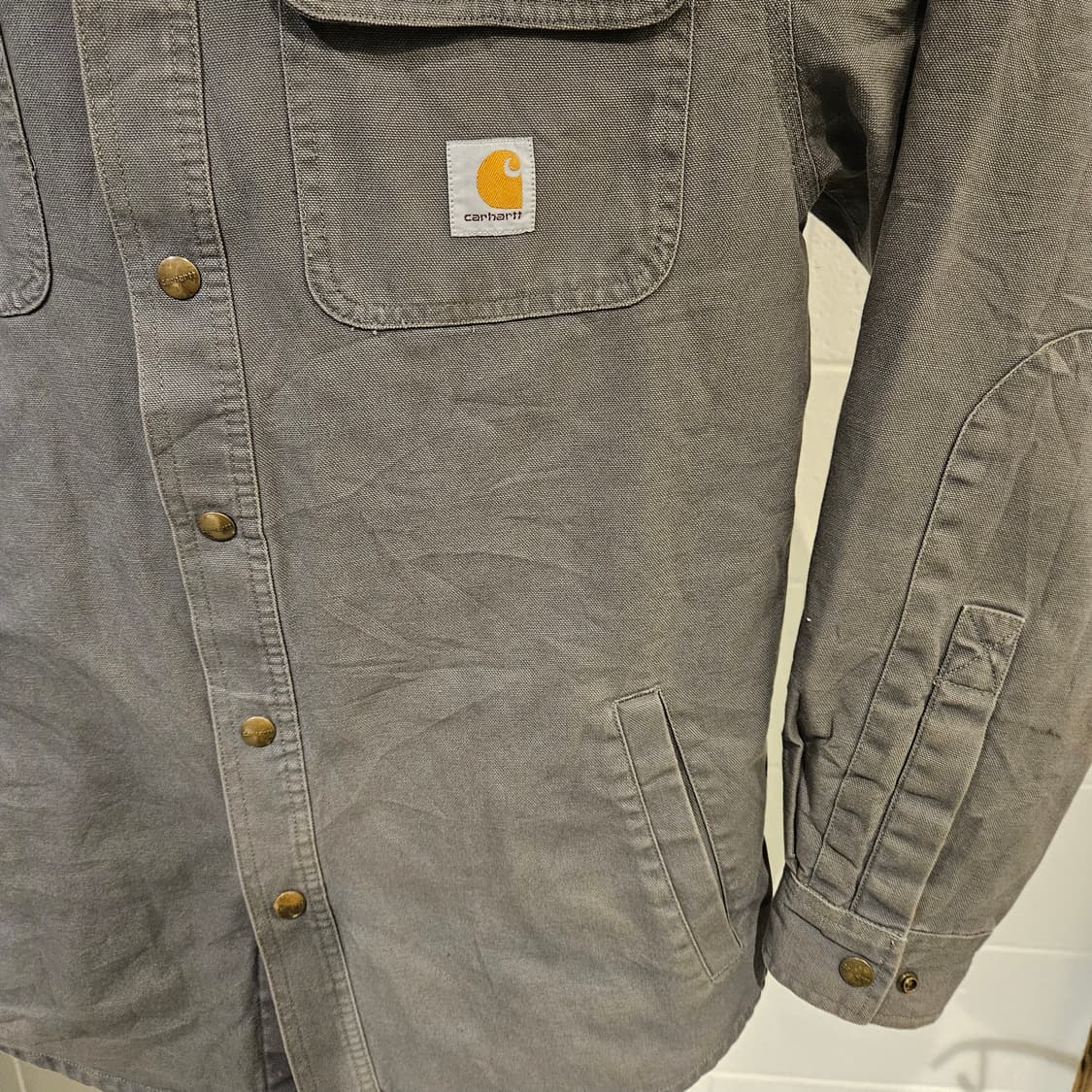 칼하트 타탄체크 캔버스 워크셔츠 상품이미지4