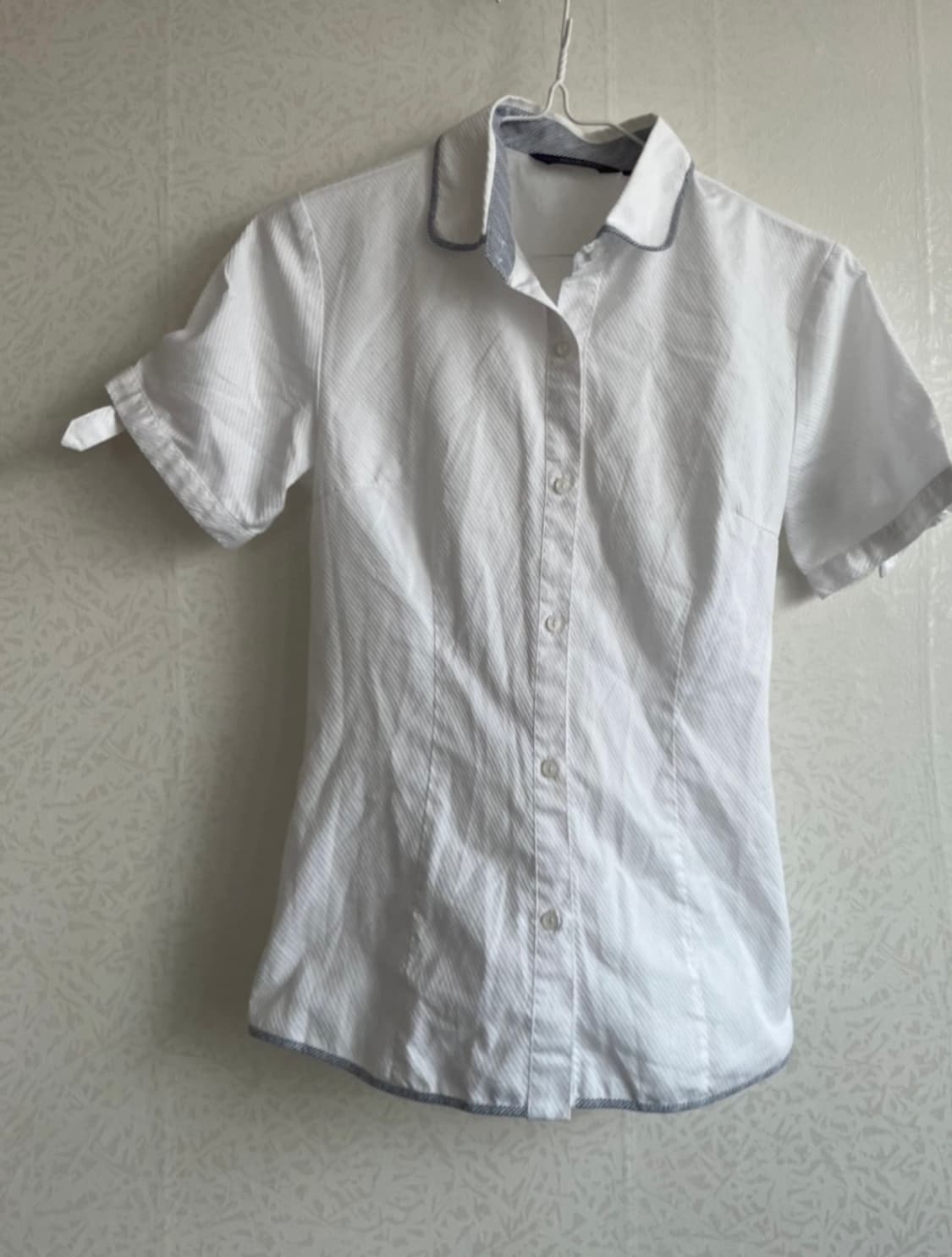 일본 빈티지 화이트 반팔 셔츠 상품이미지1