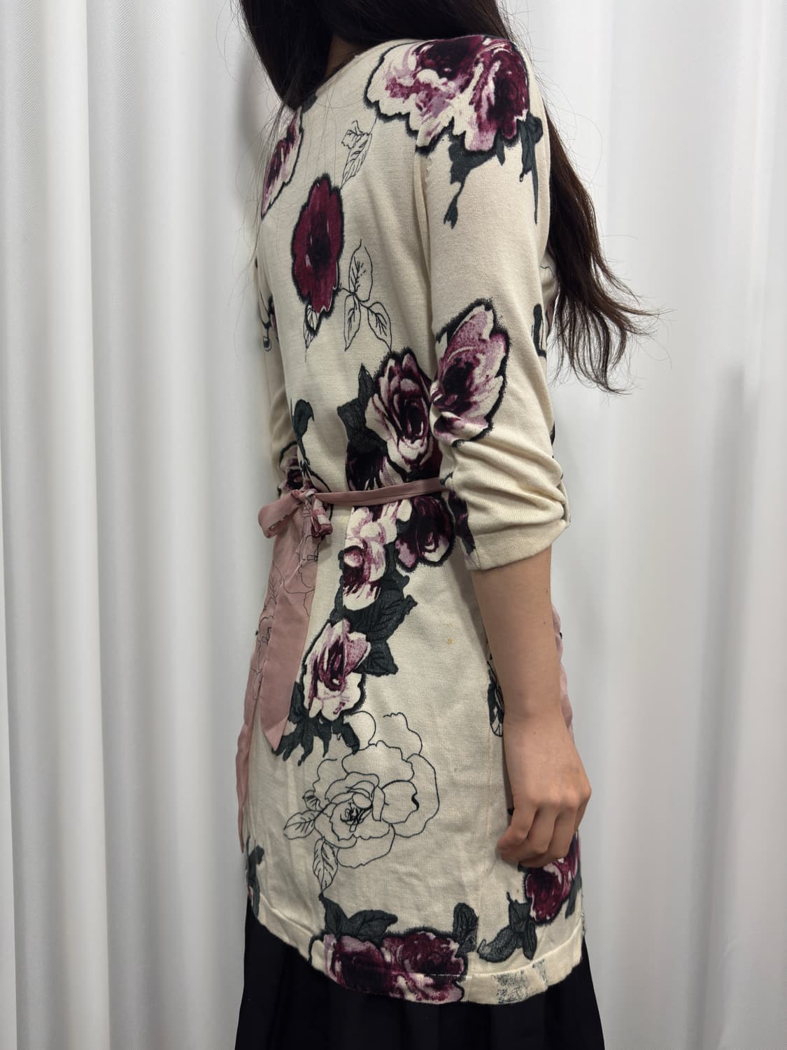 oriental flower design knit cardigan 상품이미지5