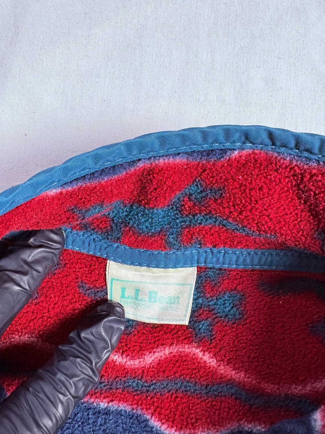 90s L.L Bean 엘엘빈 애니멀 패턴 플리스 S 상품이미지3