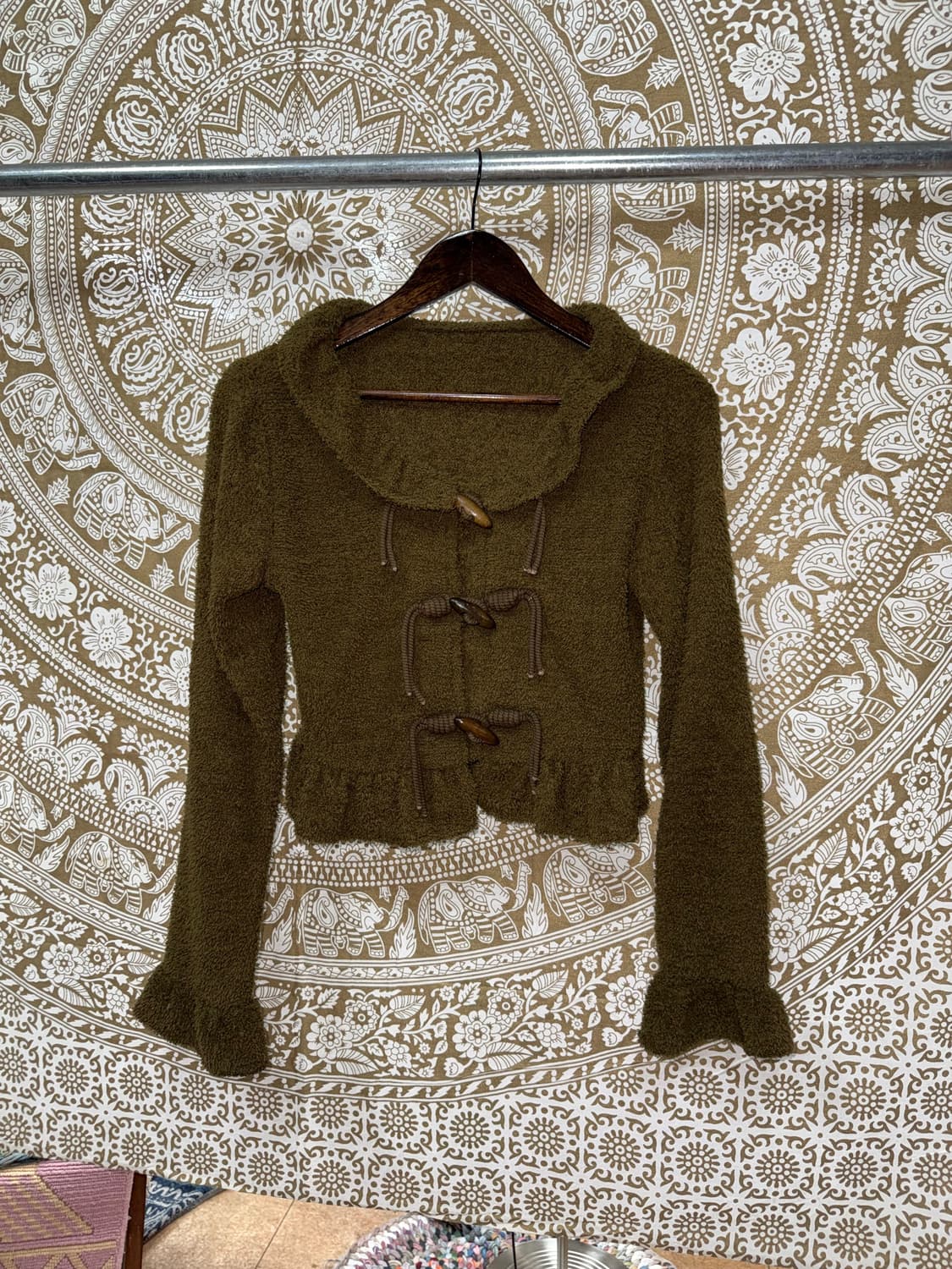 빈티지 여성 떡볶이 단추 니트 가디건  상품이미지2