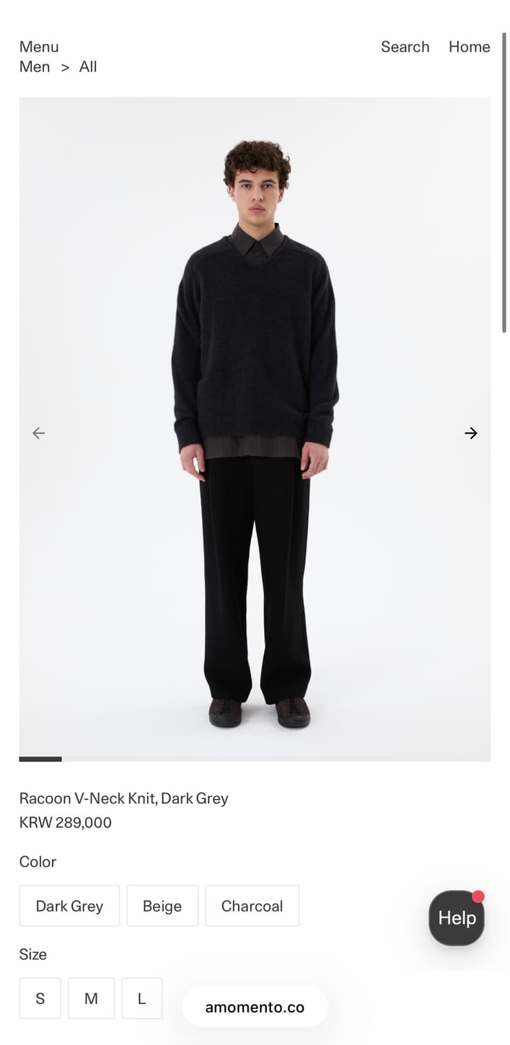 Amomento 브이넥 니트 상품이미지1