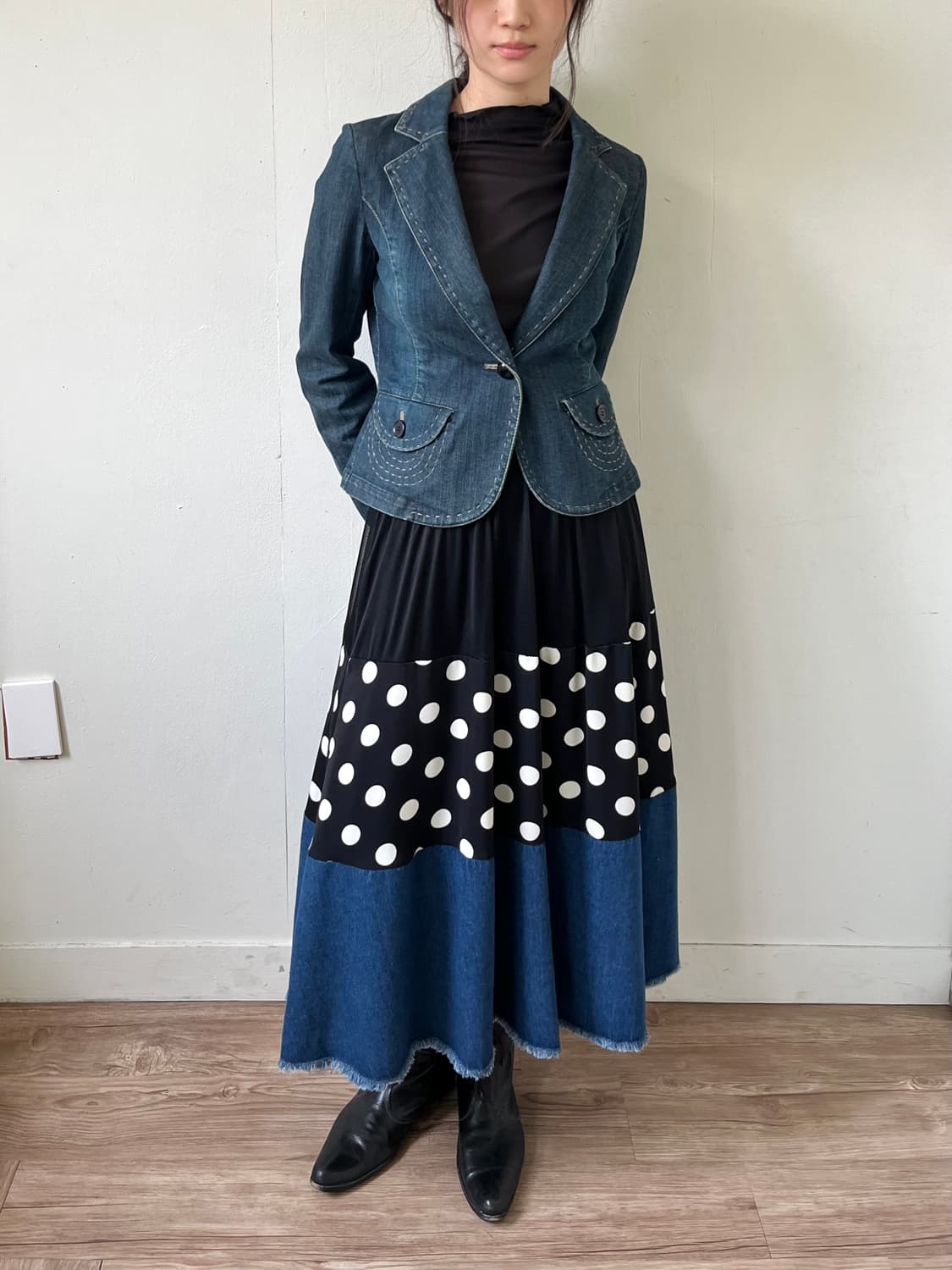 SONIA RYKIEL 스티치 데님 자켓 상품이미지4