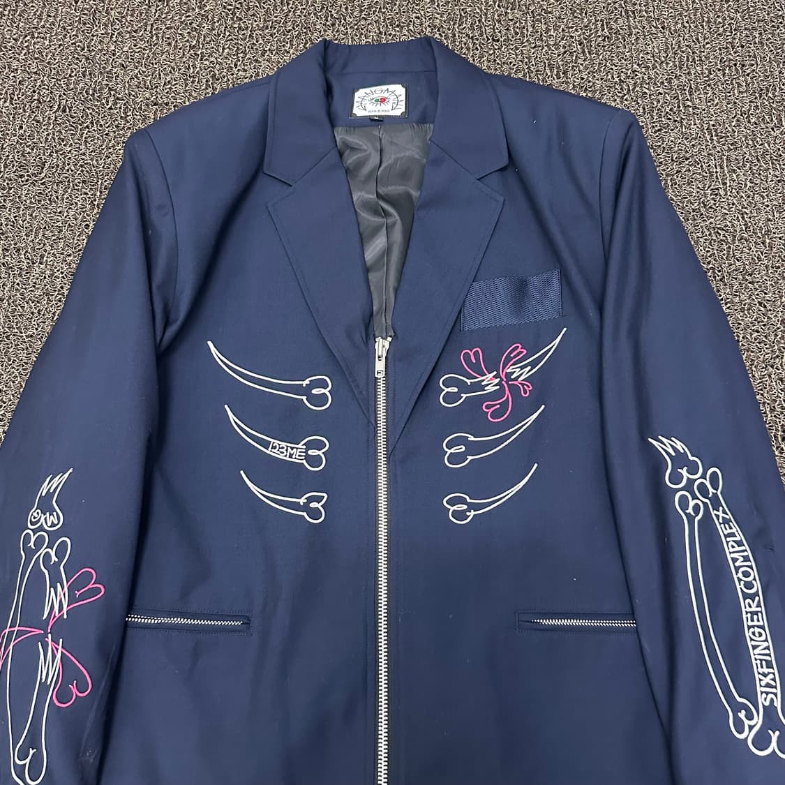 그라피스트 만지 man.g 스켈레톤 자켓 네이비 F 상품이미지2