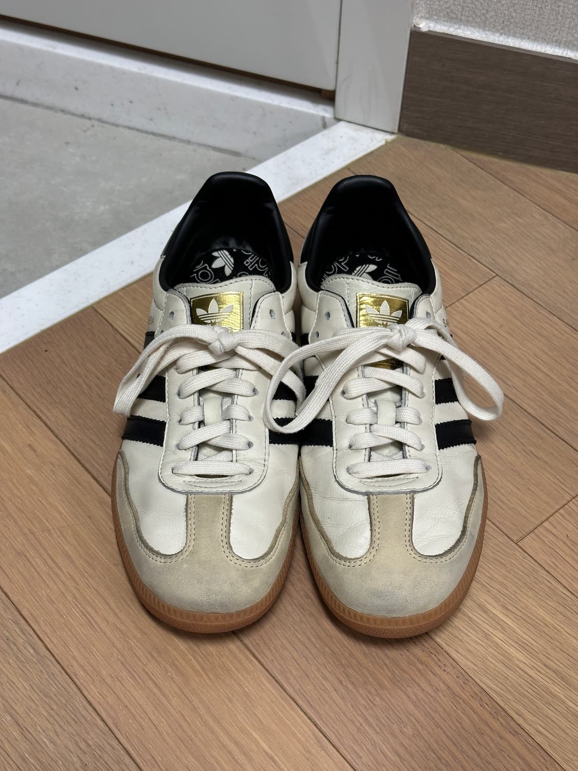 (W) 아디다스 삼바 OG 크림 화이트 코어 블랙 상품이미지2