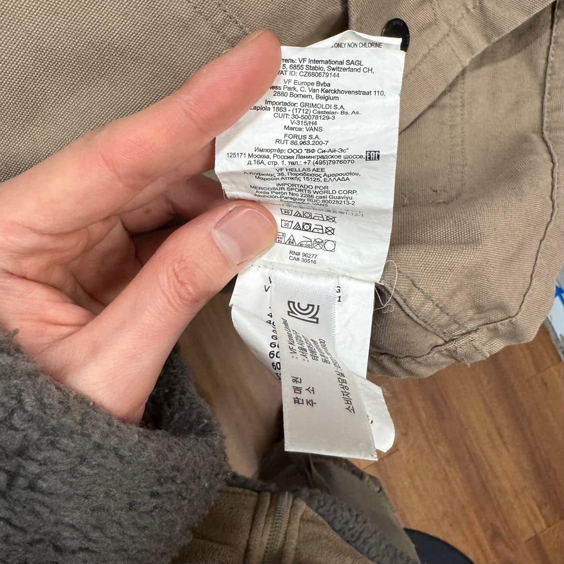 반스 워크웨어 코튼 초어자켓 전면 포켓 포인트 베이지 상품이미지7