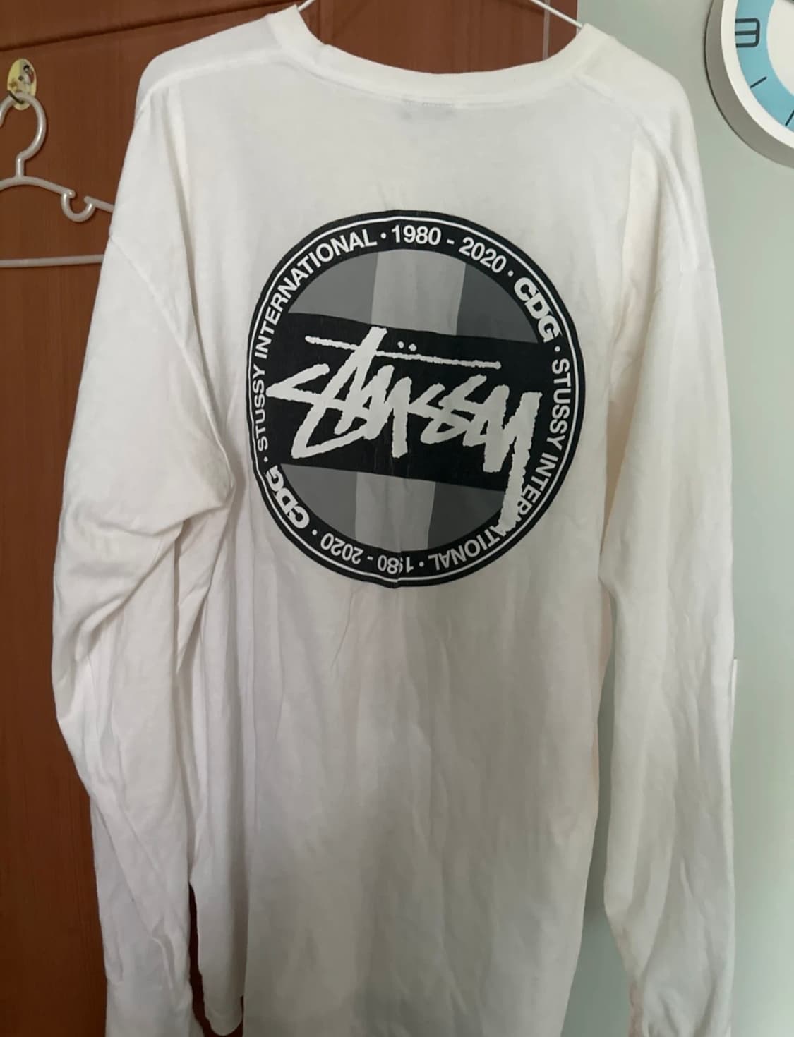스투시 CDG 롱슬리브 아이보리 화이트 XL 상품이미지4