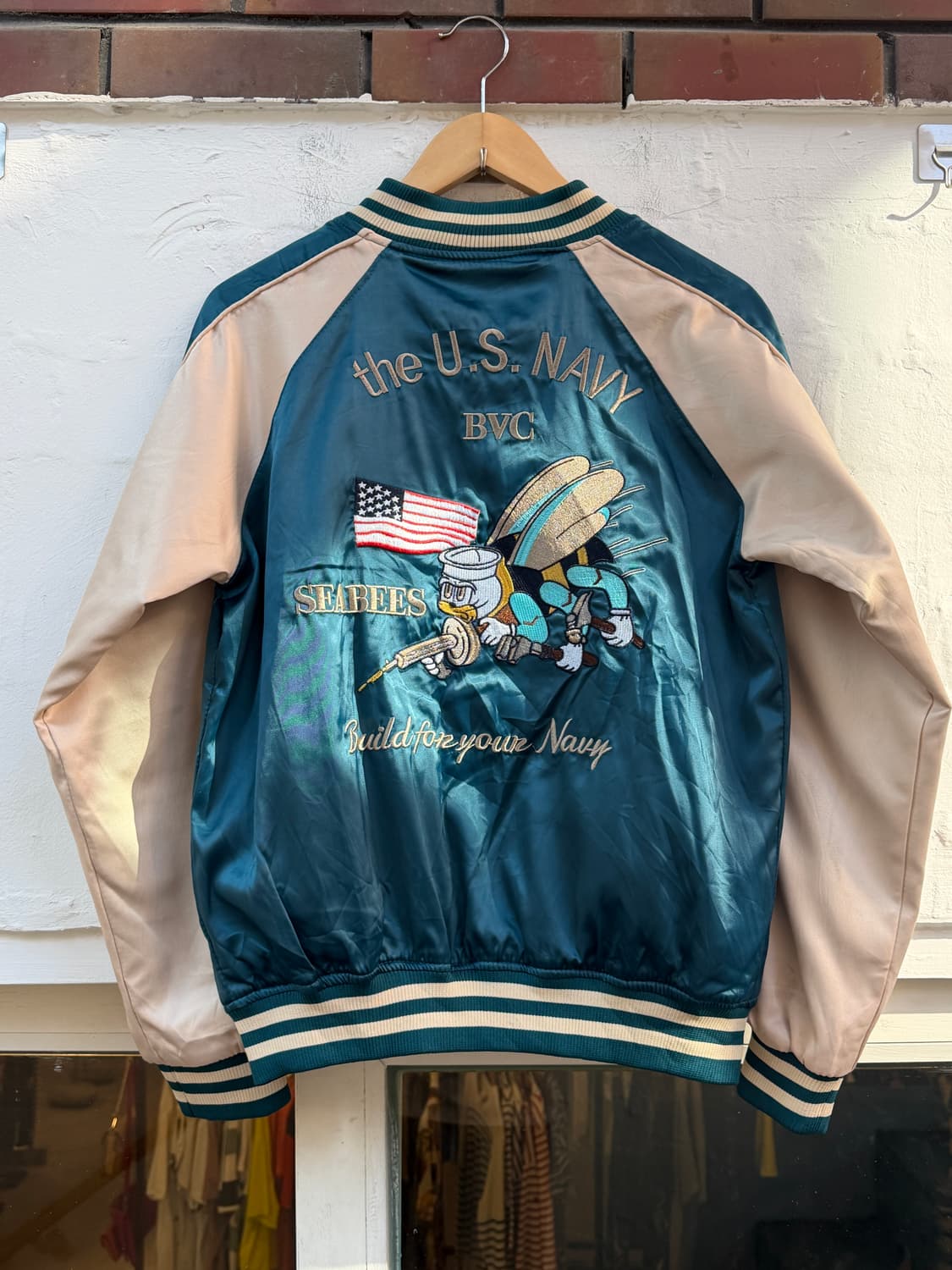Japanese Vintage US navy 리버시블 스카잔 L 상품이미지4
