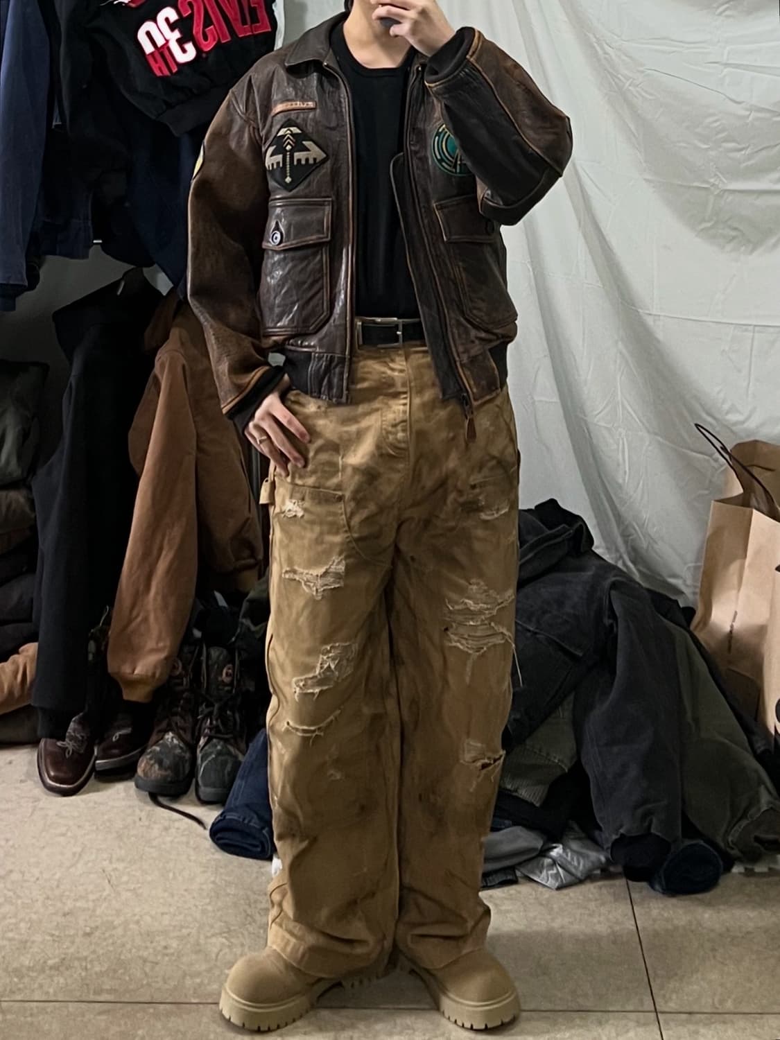 아비렉스 G-1 웨스턴 가죽자켓 상품이미지3