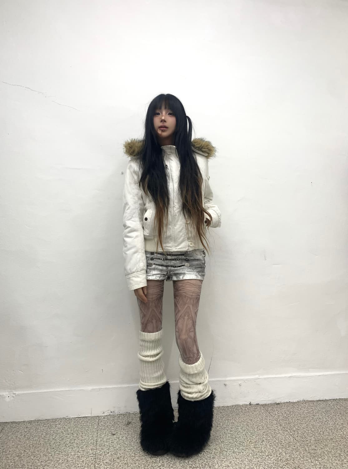 Abecrombie 00s fur down wolfjo parka  상품이미지2