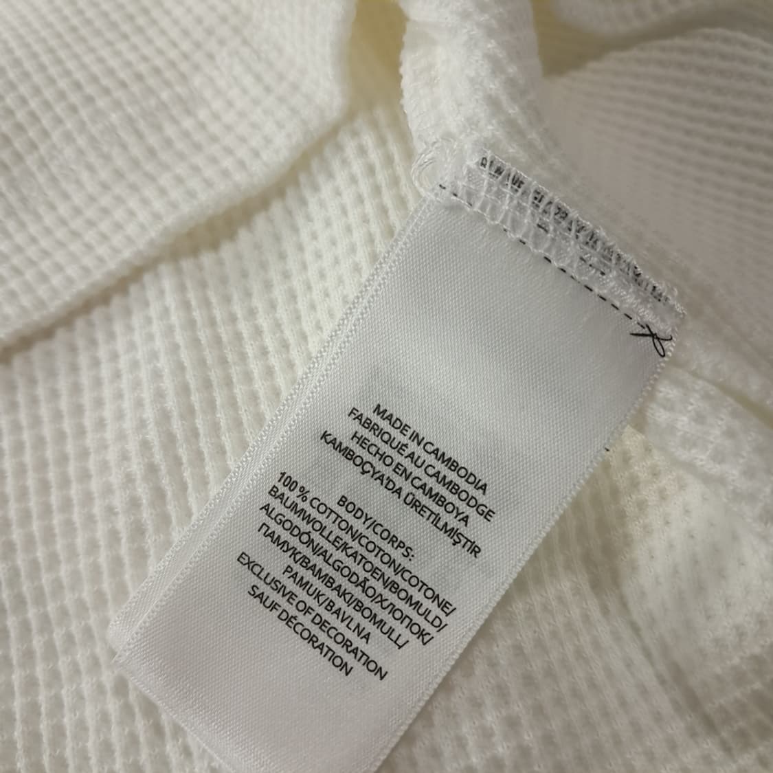 CK342 XL 폴로 화이트 와플 티셔츠 상품이미지5