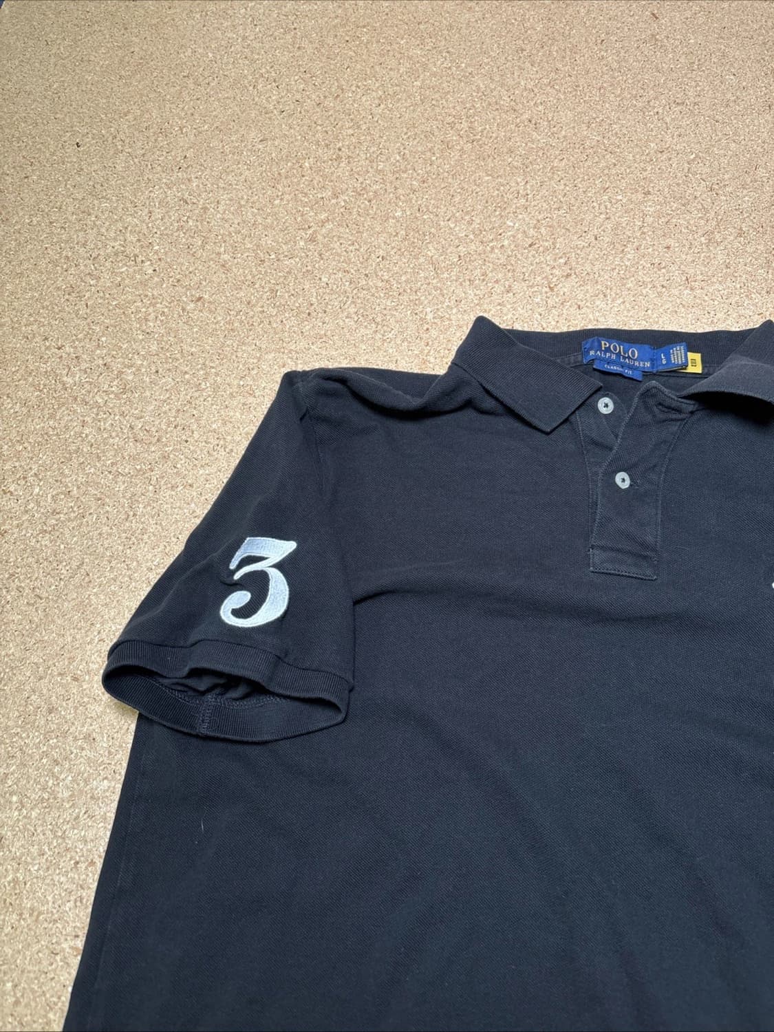 폴로 랄프로렌 빅포니 반팔 카라티 블랙 화이트 상품이미지3